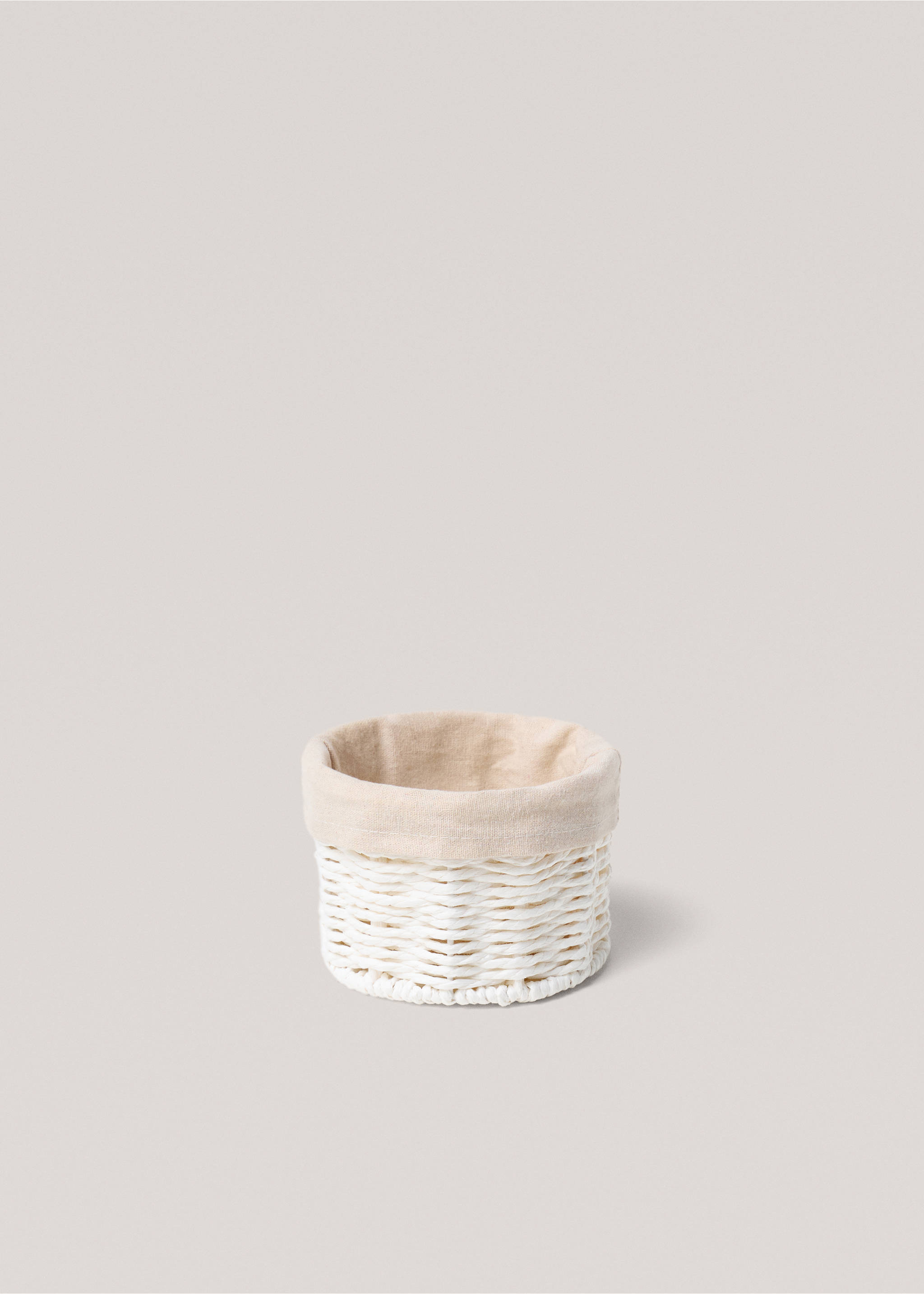 Cesta papel redonda pequeña - Artículo sin modelo, Blanco. Ref: 87042897-00.