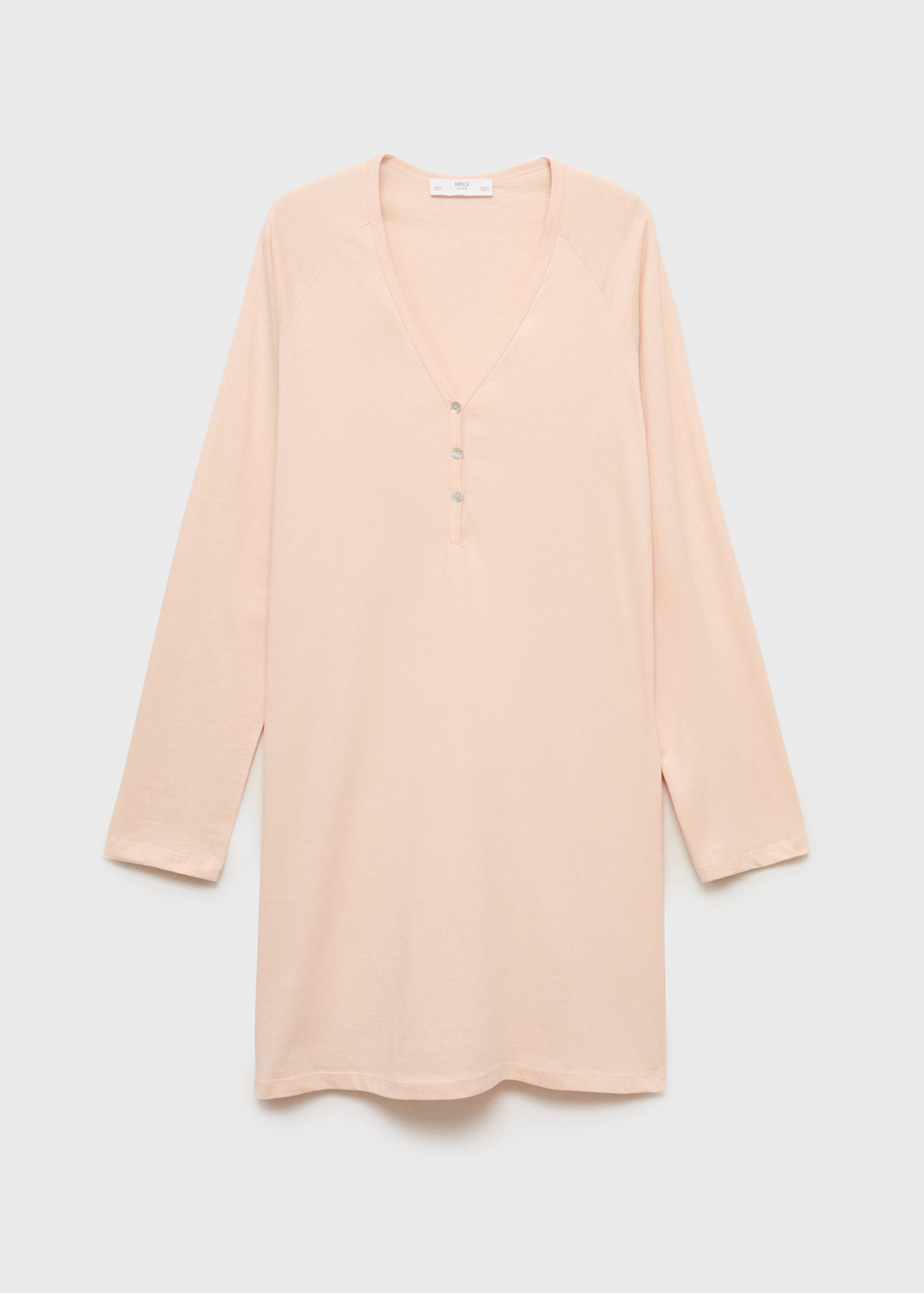Cotton V-neck nightgown - Article without model