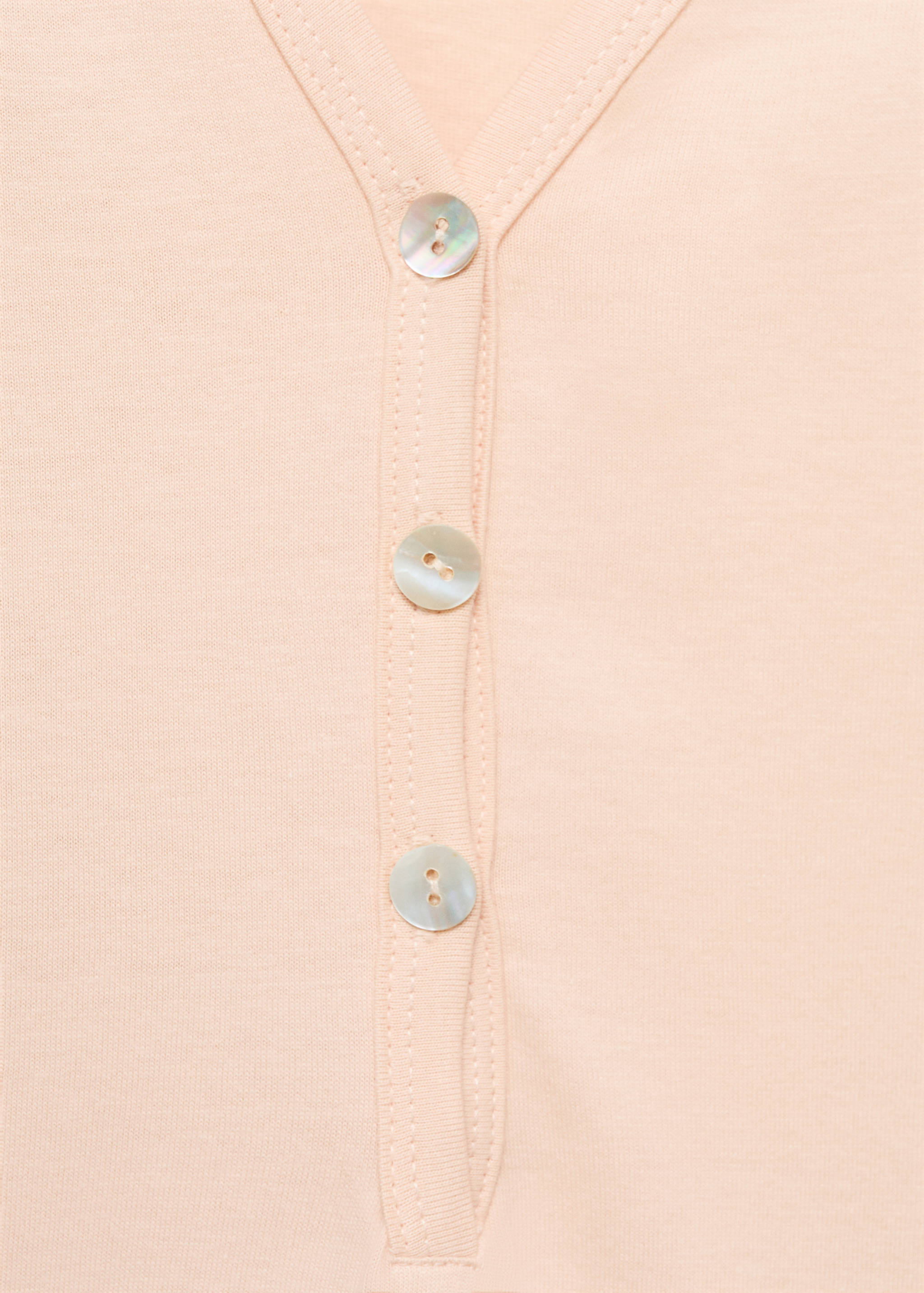 Cotton V-neck nightgown - Details of the article 8