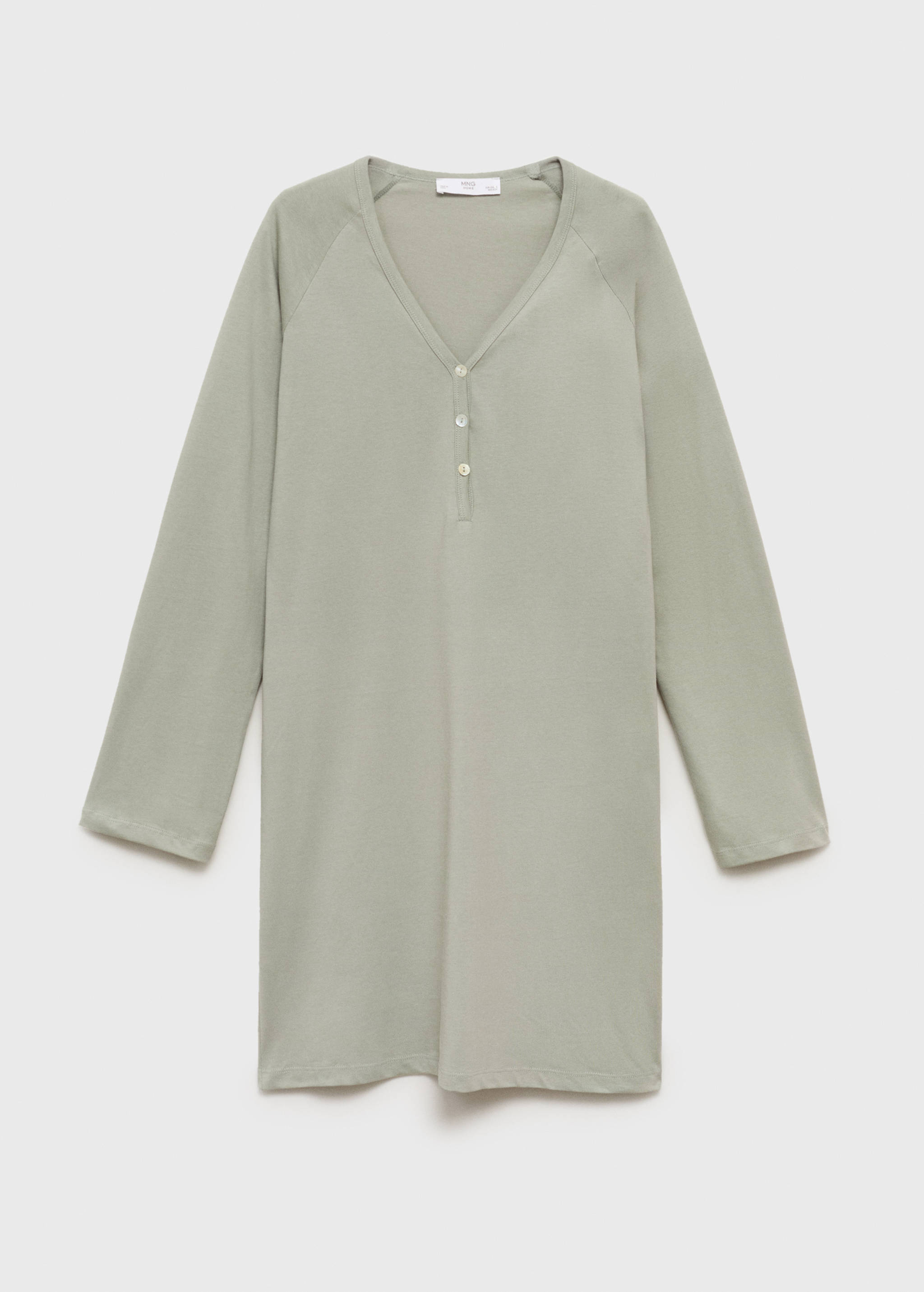 Cotton V-neck nightgown - Article without model