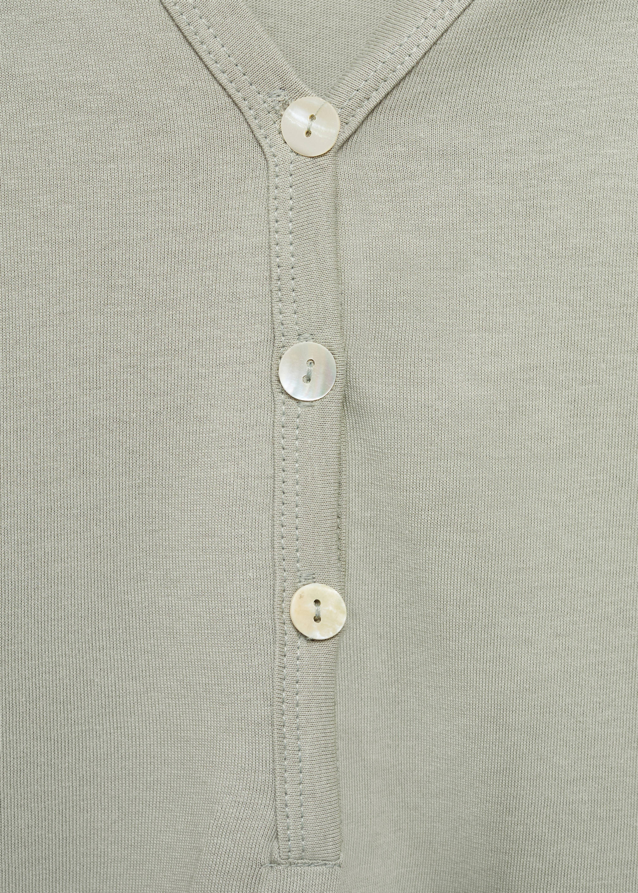 Cotton V-neck nightgown - Details of the article 8