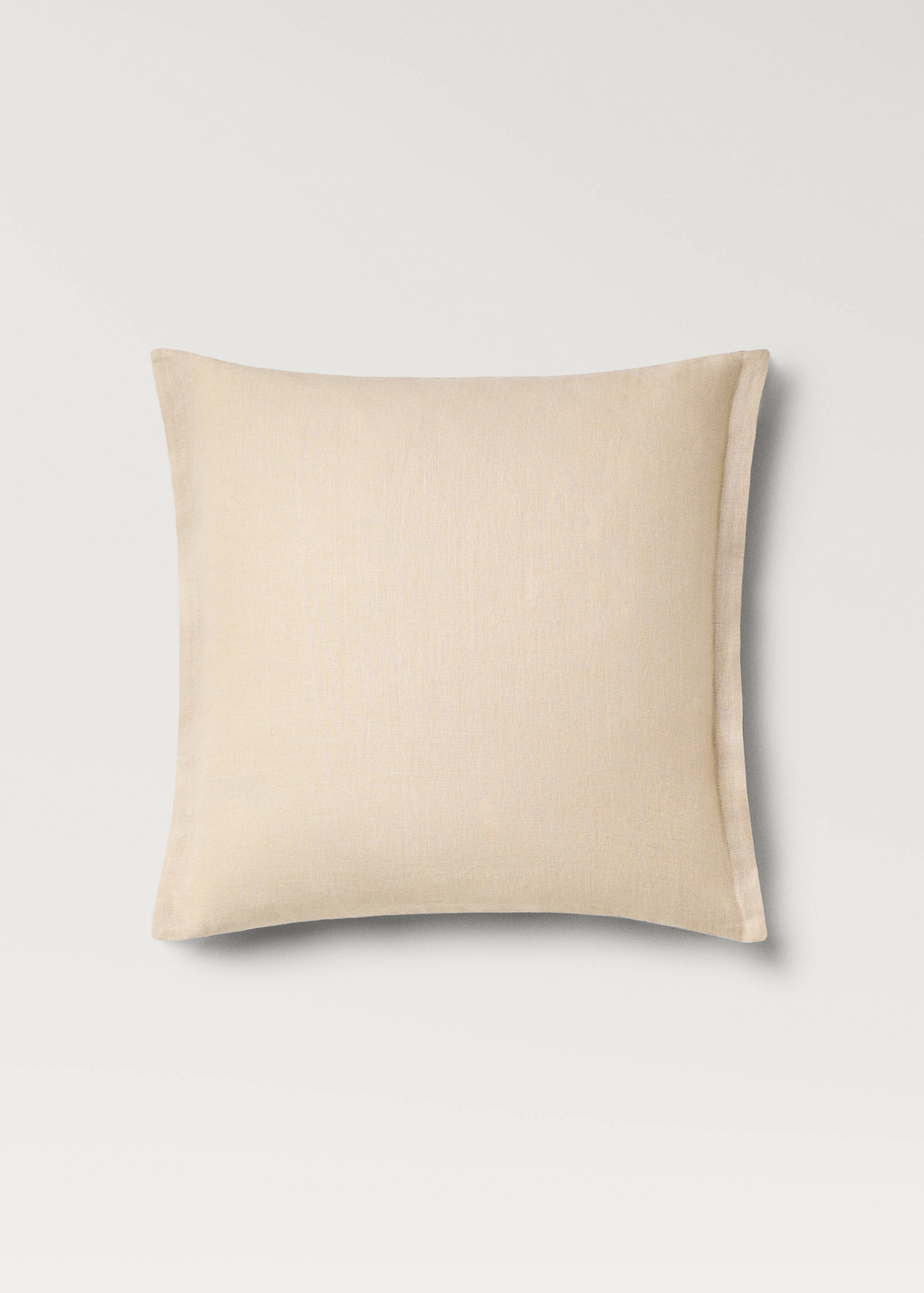 Bicolour linen cushion cover 60x60 cm - Details of the article 1