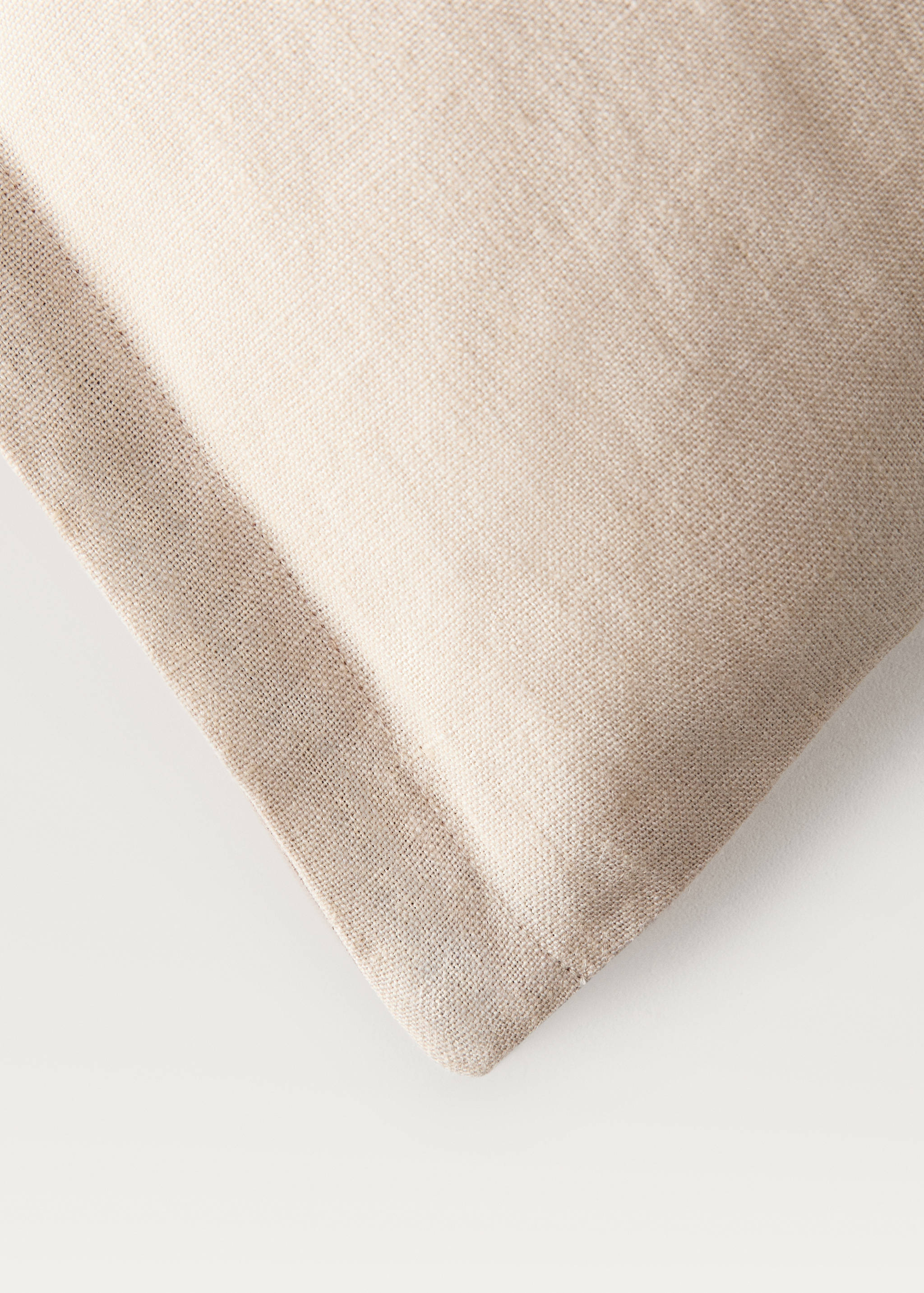 Bicolour linen cushion cover 60x60 cm - Details of the article 2