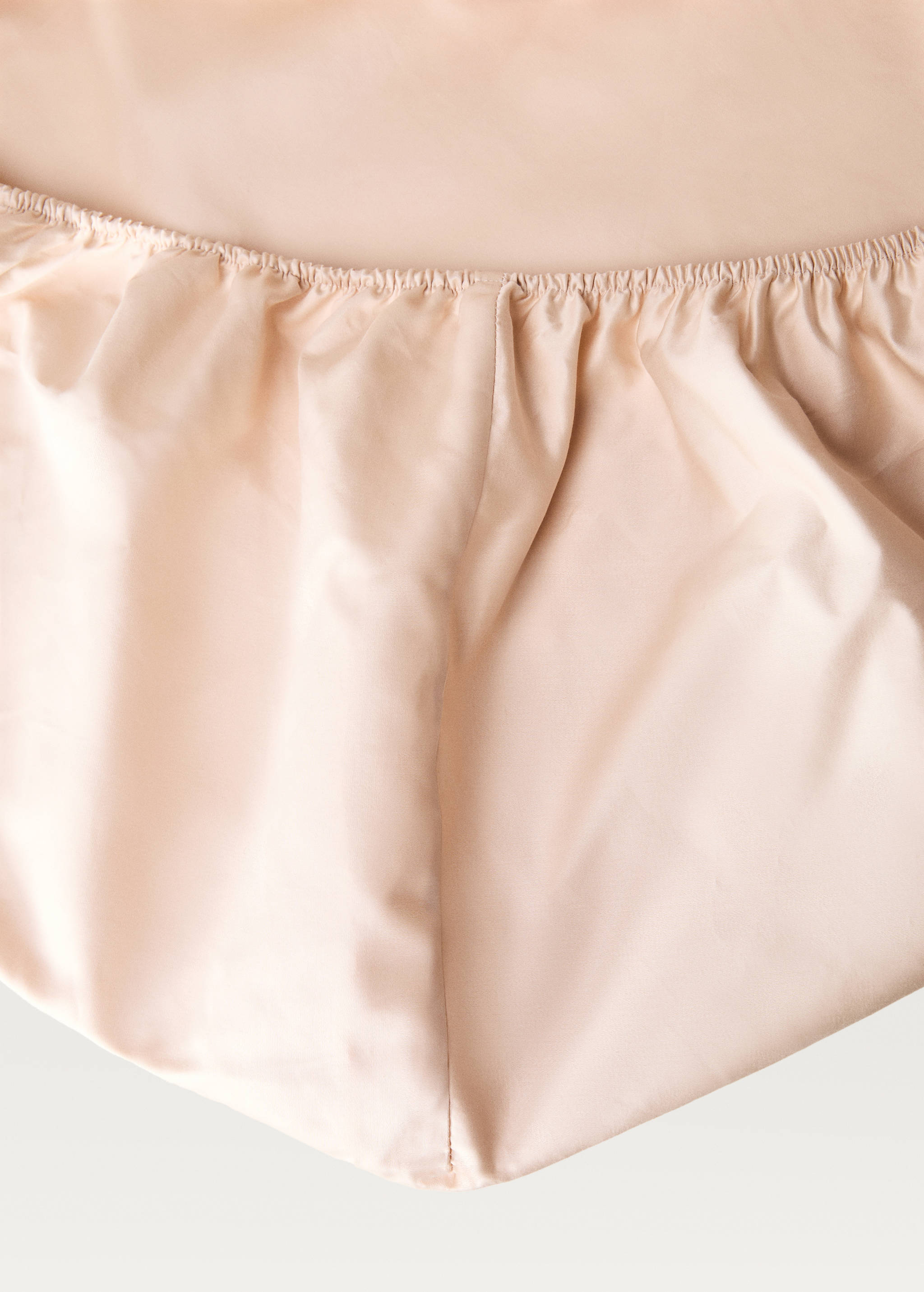 600 threads washed cotton fitted sheet Single bed - Details of the article 1