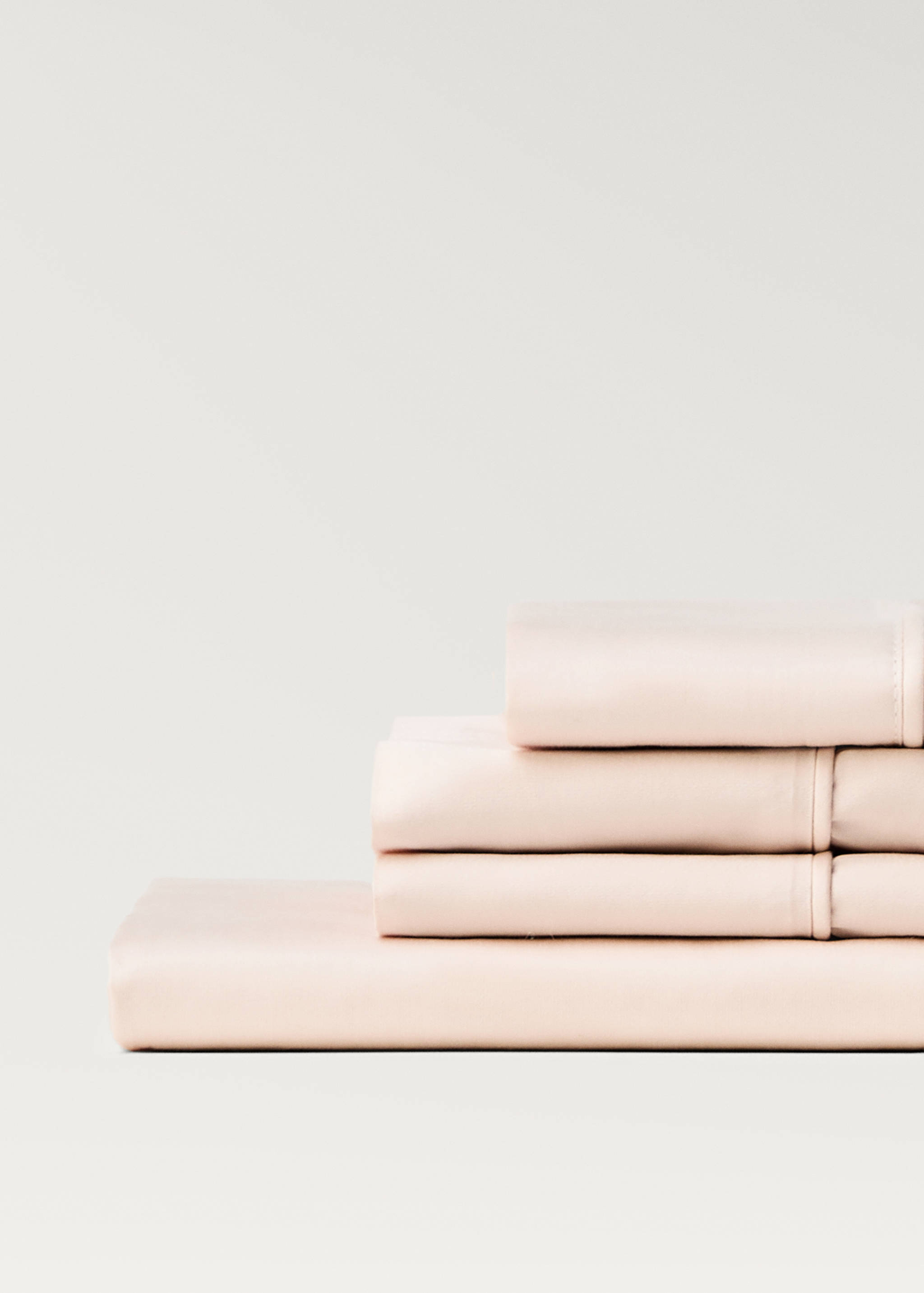 600 threads washed cotton fitted sheet King bed - Details of the article 3