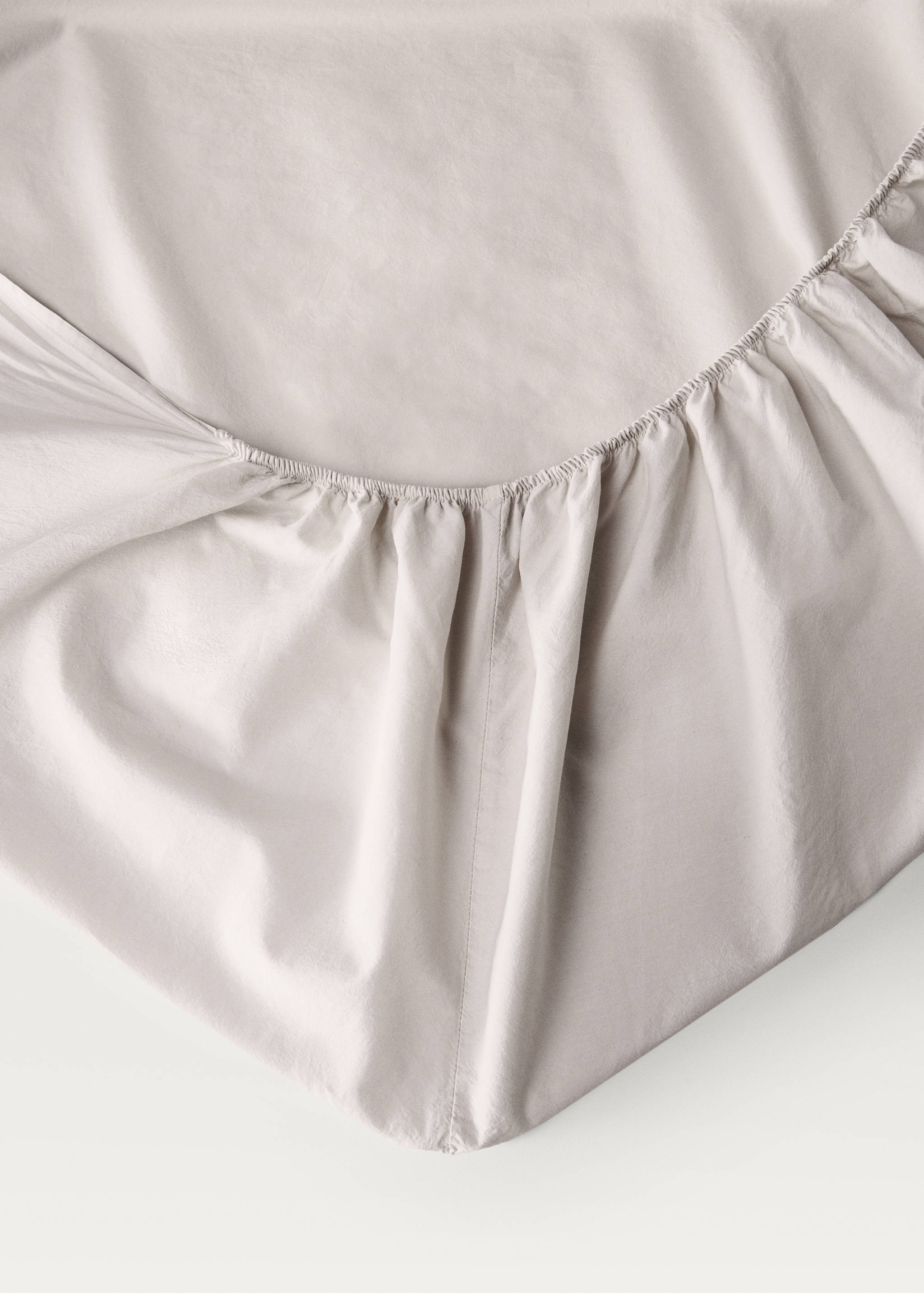 Washed cotton fitted sheet for 150 cm bed - Details of the article 2
