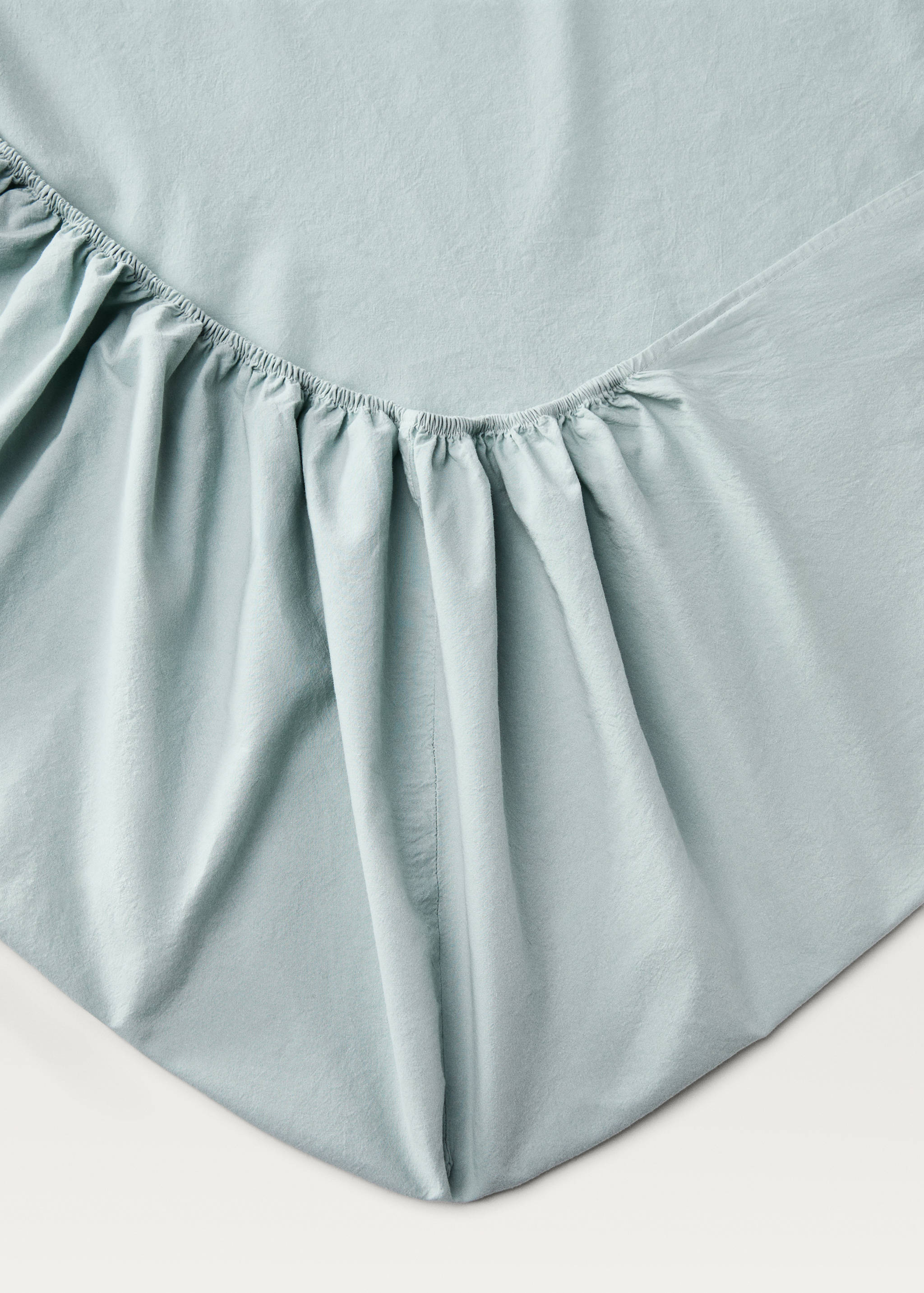 Washed cotton fitted sheet for 150 cm bed - Details of the article 1