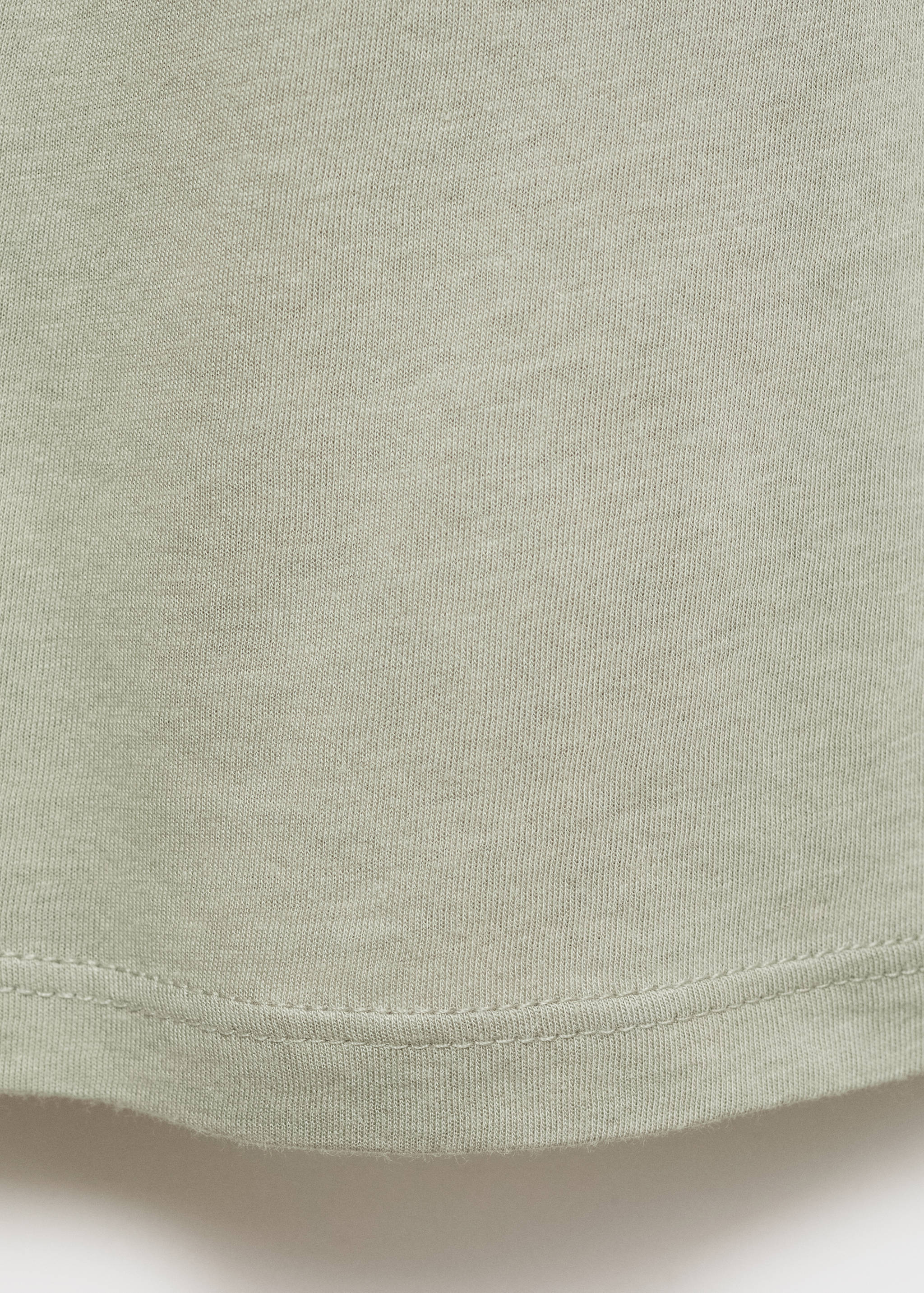 Chemise de nuit coton dentelle contrastée - Détail de l'article 0