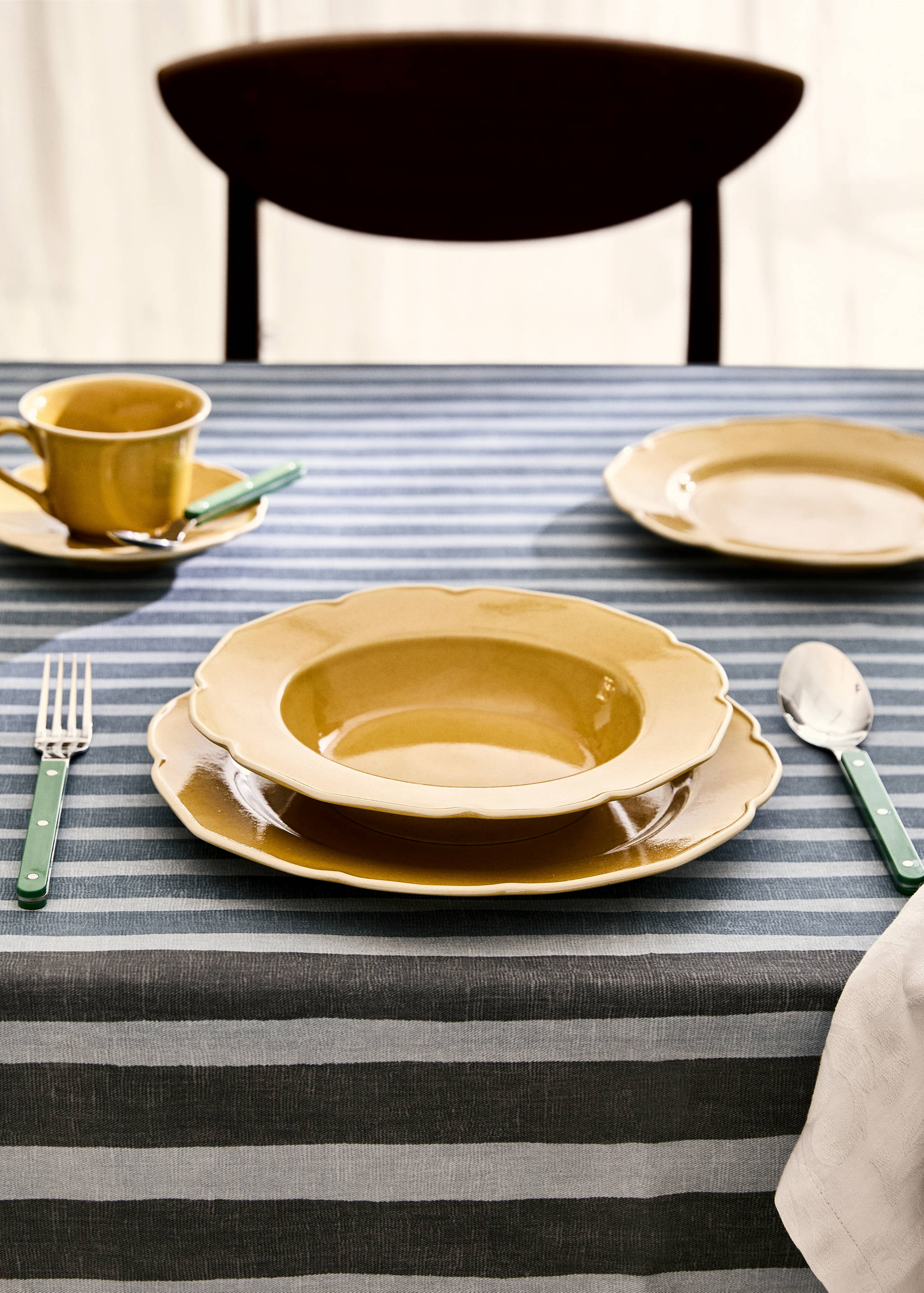 Βαθύ πιάτο από ημιπορσελάνη με κυματισμό - Γενικό πλάνο