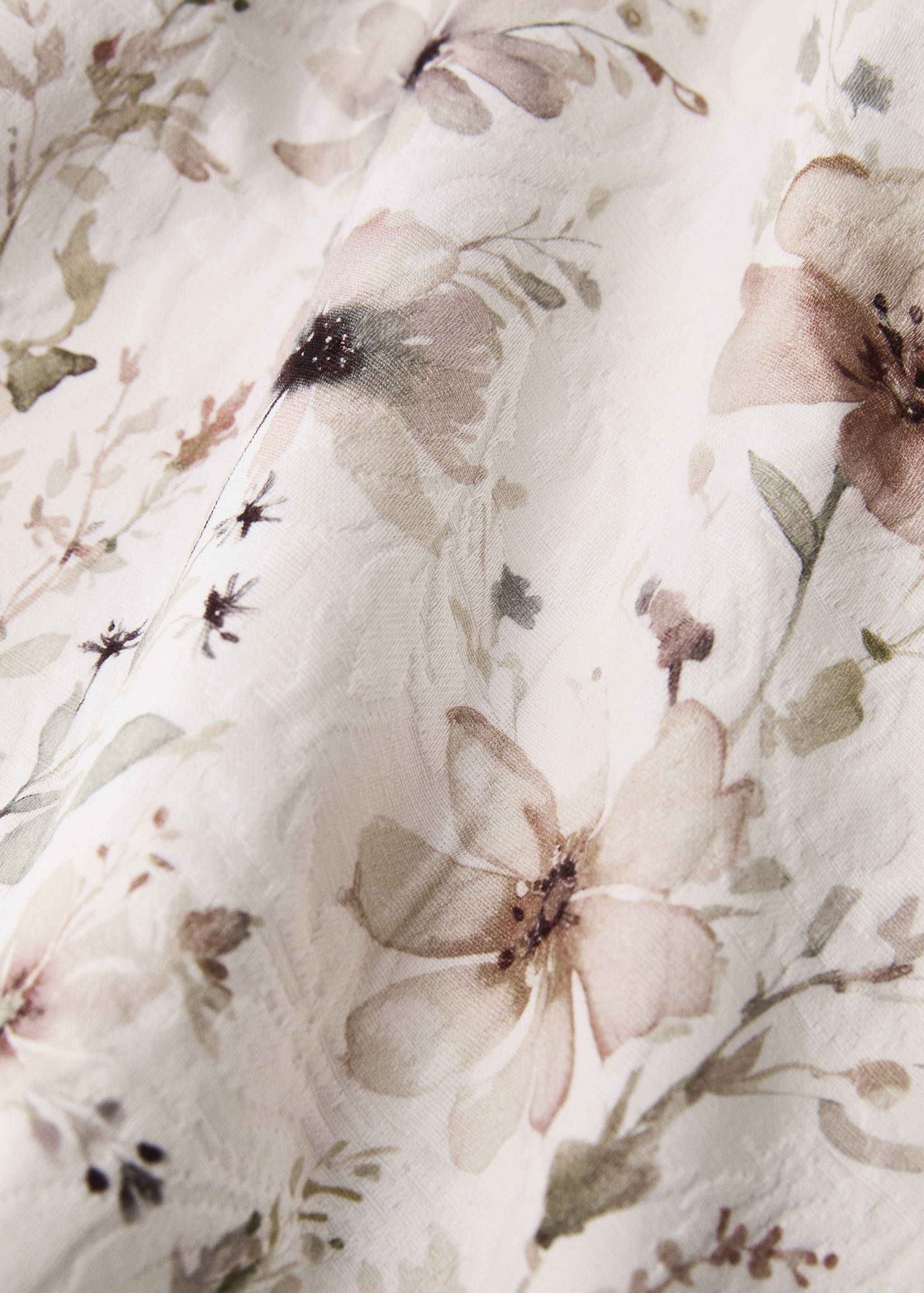 Jacquard tablecloth with mini-floral print for 6 to 8 diners - Details of the article 1