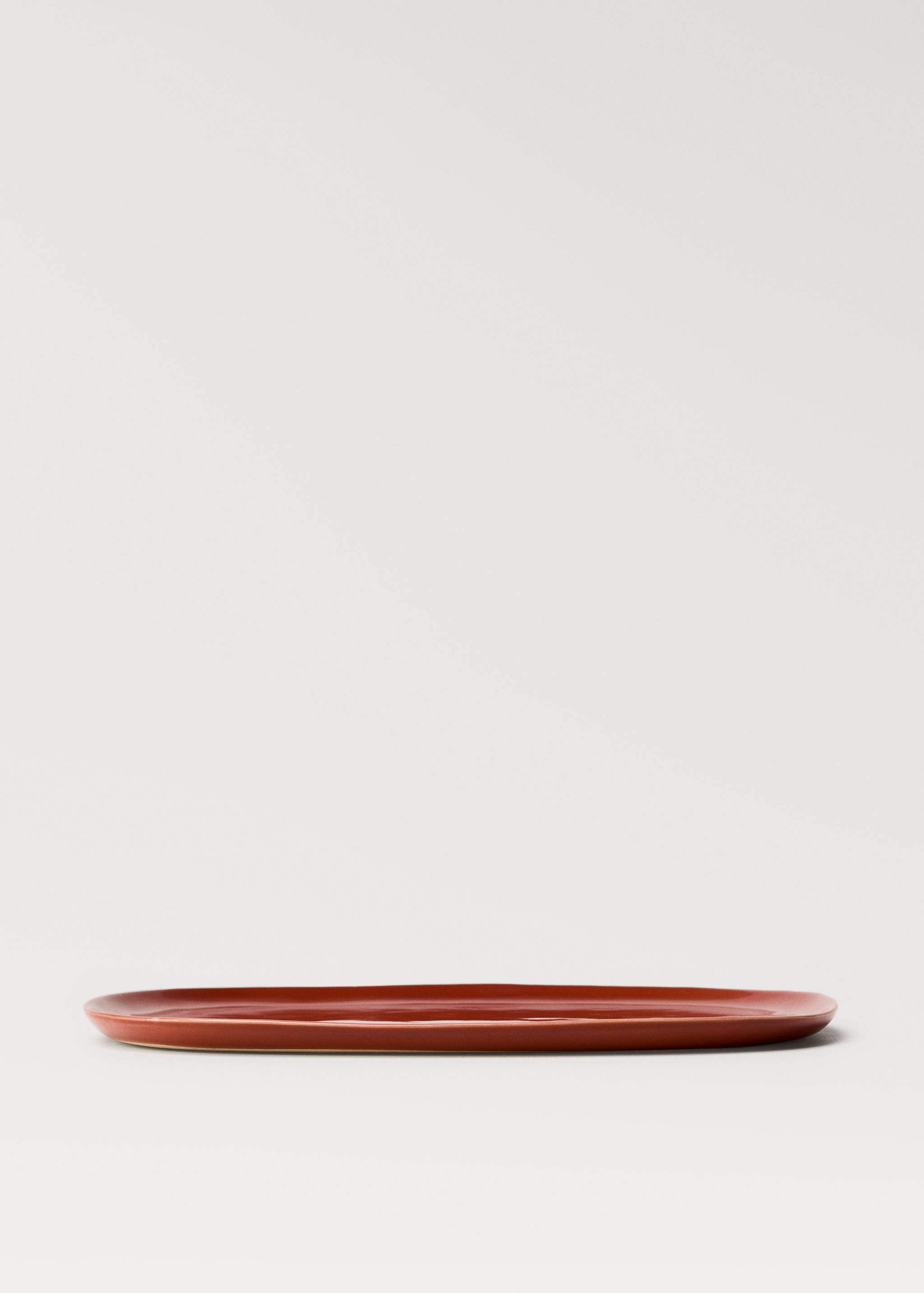 Μεγάλη πιατέλα από ημιπορσελάνη με μονόχρωμο σχέδιο - Λεπτομέρεια του προϊόντος 1