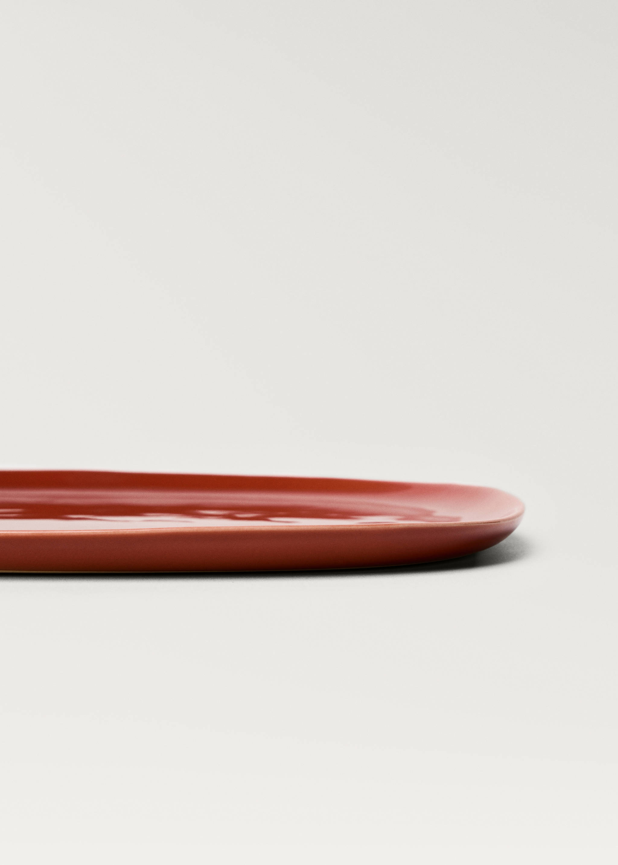 Μεγάλη πιατέλα από ημιπορσελάνη με μονόχρωμο σχέδιο - Λεπτομέρεια του προϊόντος 2