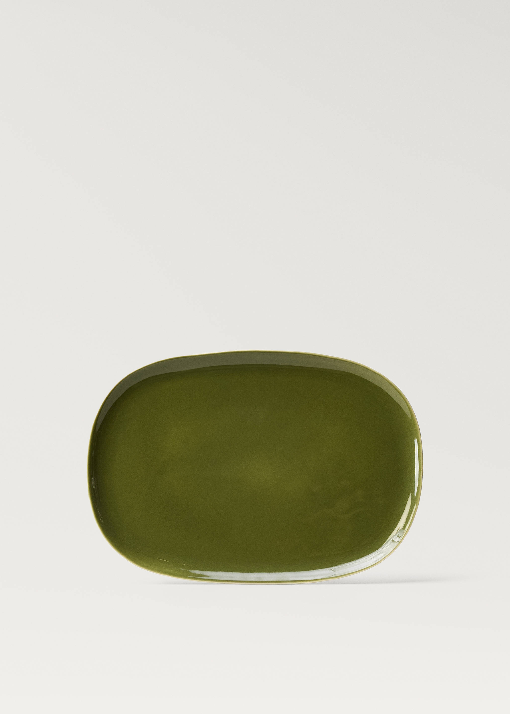 Μεγάλη πιατέλα από ημιπορσελάνη με μονόχρωμο σχέδιο - Προϊόν χωρίς μοντέλο