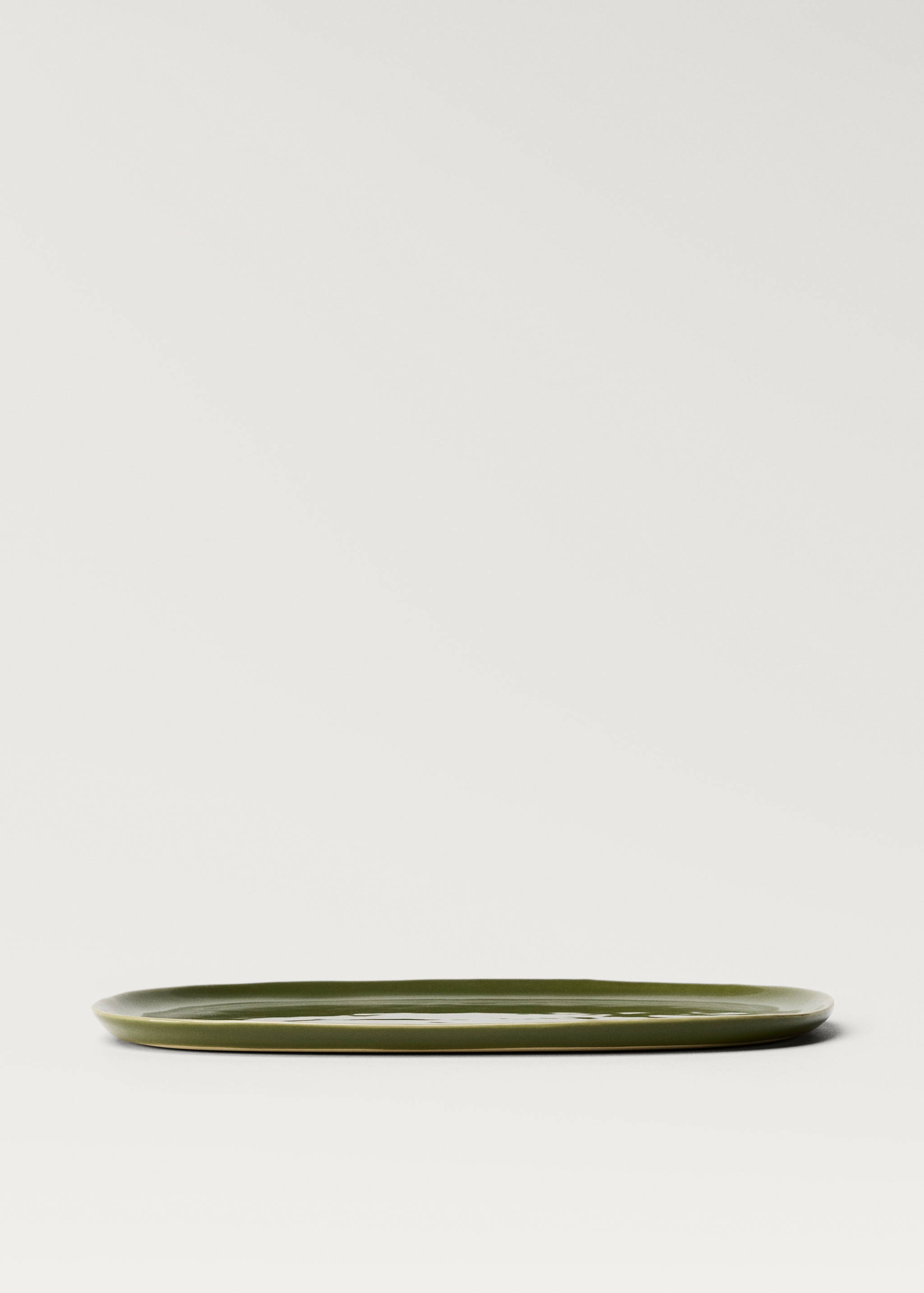 Μεγάλη πιατέλα από ημιπορσελάνη με μονόχρωμο σχέδιο - Λεπτομέρεια του προϊόντος 1