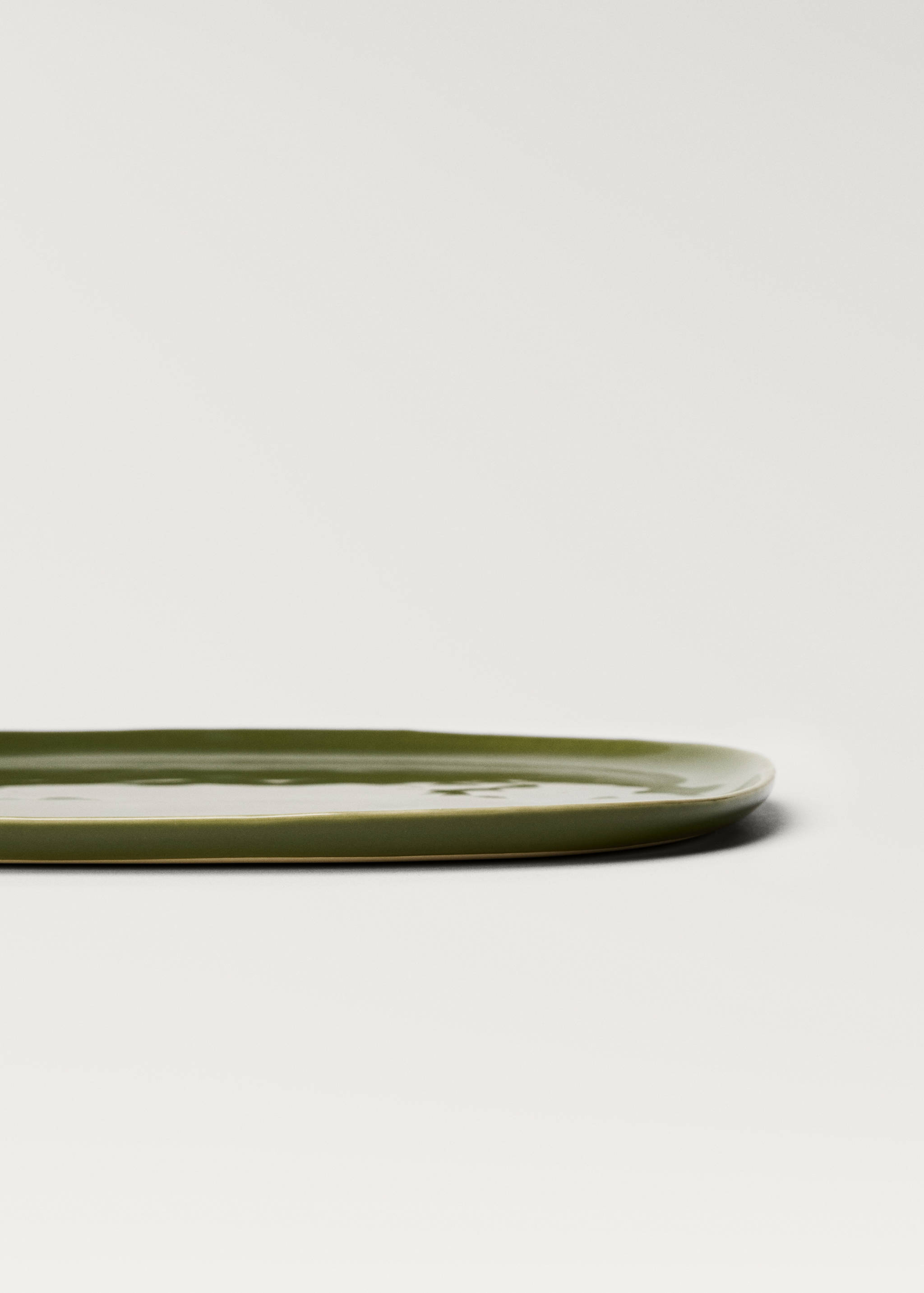 Μεγάλη πιατέλα από ημιπορσελάνη με μονόχρωμο σχέδιο - Λεπτομέρεια του προϊόντος 2