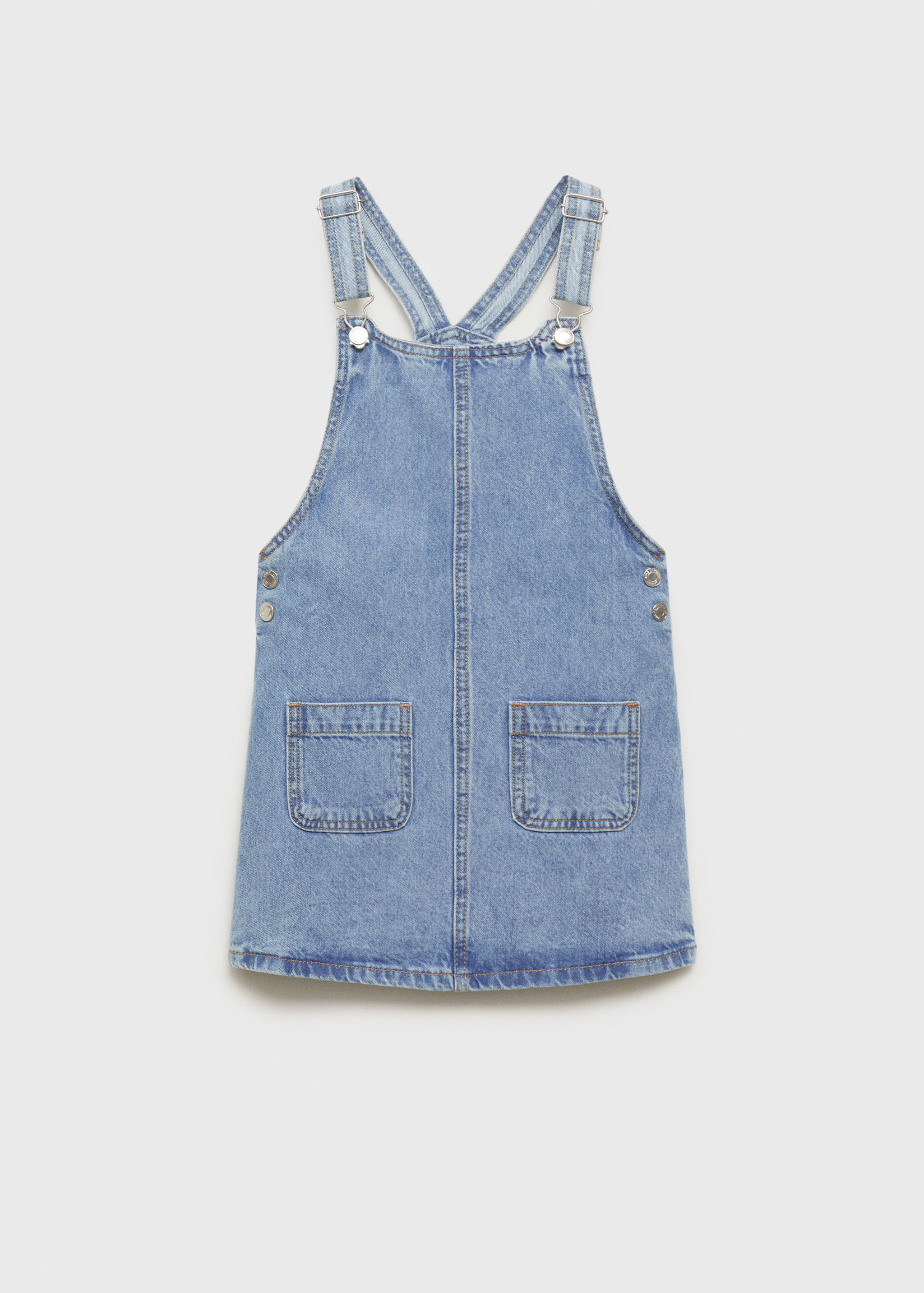 Robe chasuble courte en jean - Article sans modèle