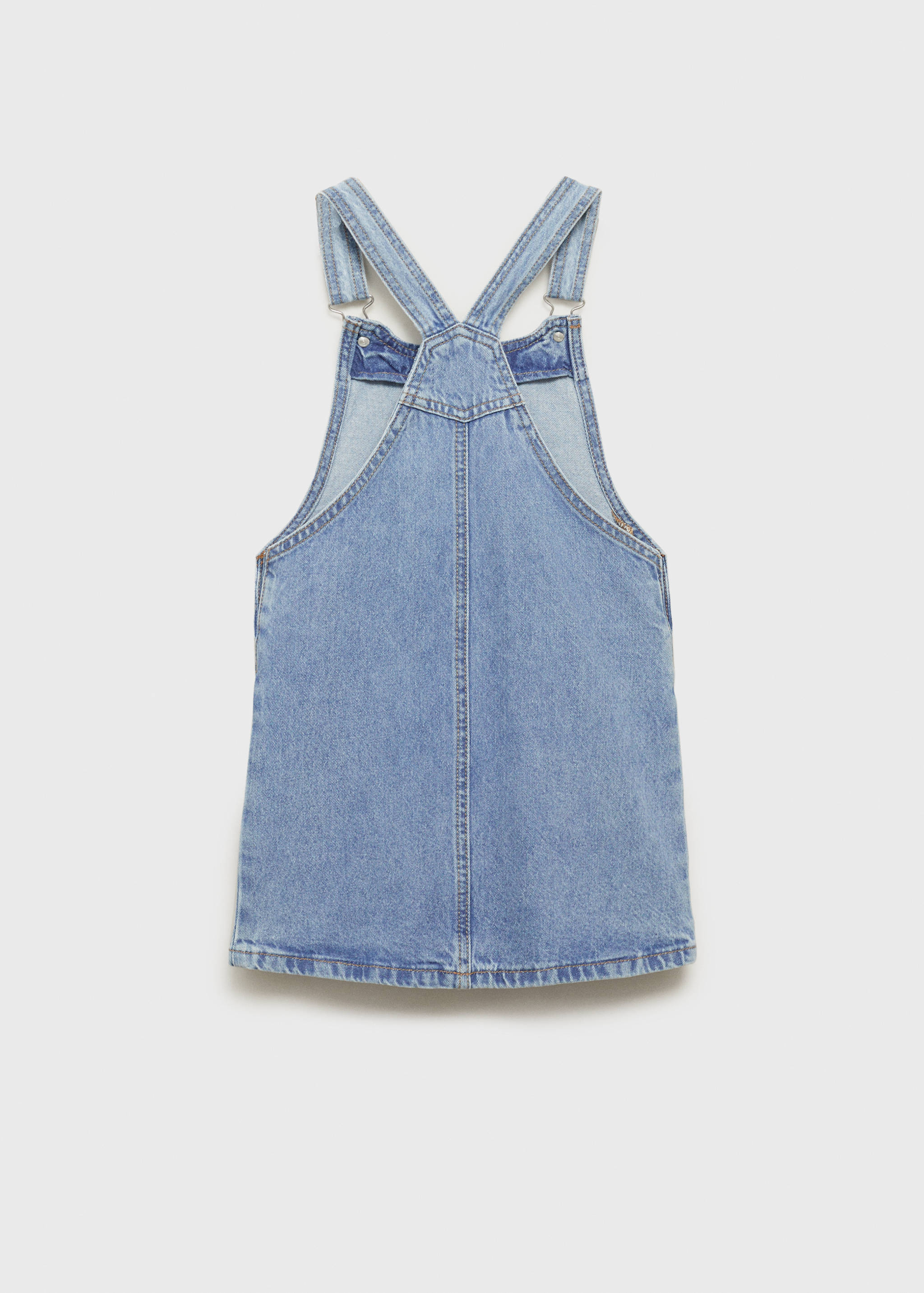 Robe chasuble courte en jean - Verso de l’article