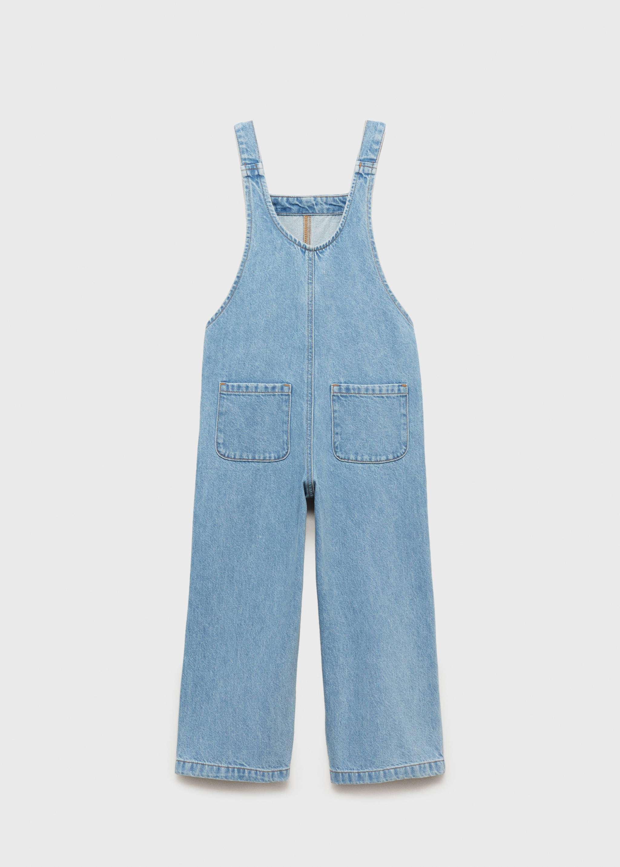 Long denim dungarees - Reverse of the article