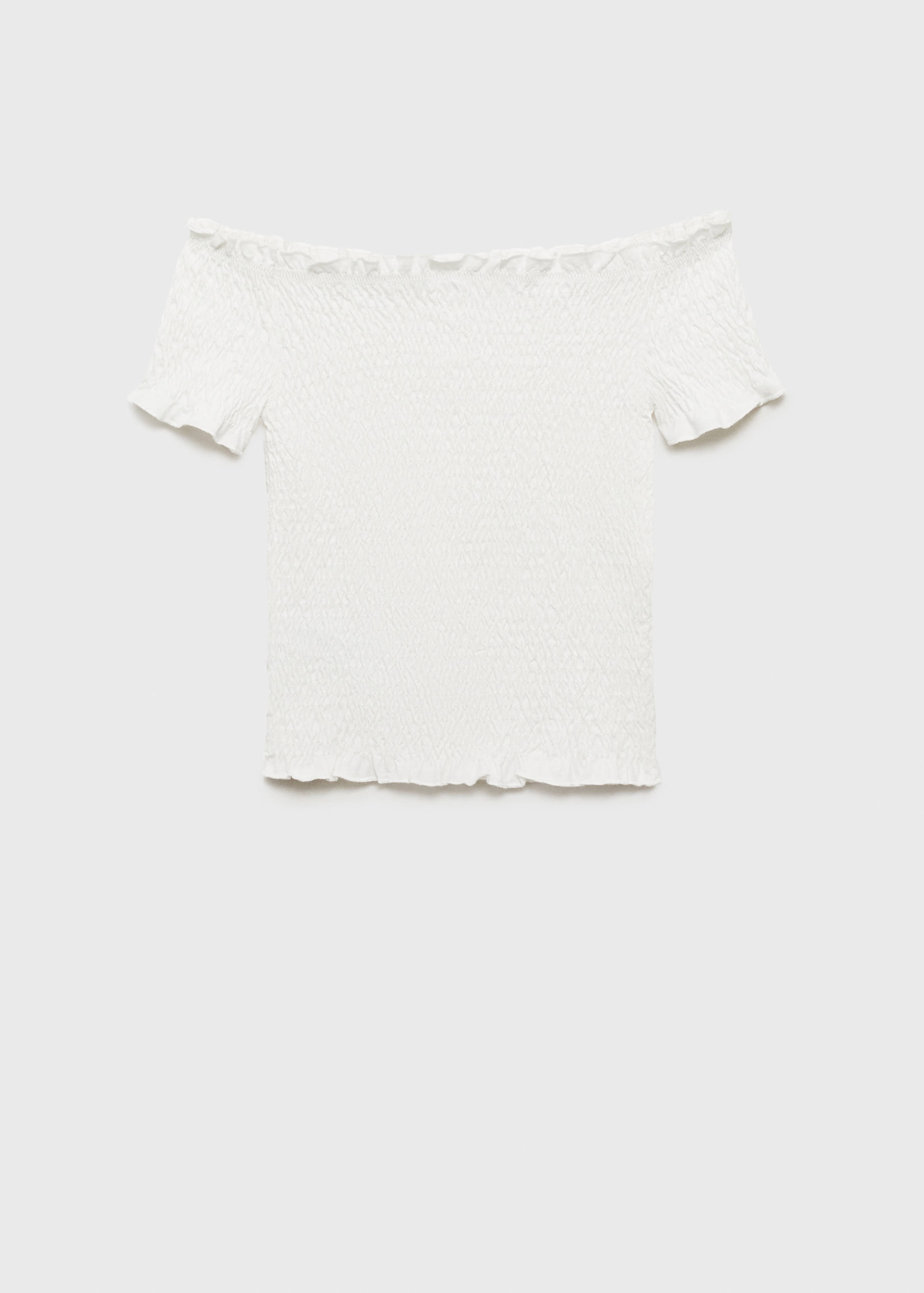 قمة مكشكشة بدون حمالات - منتج دون نموذج