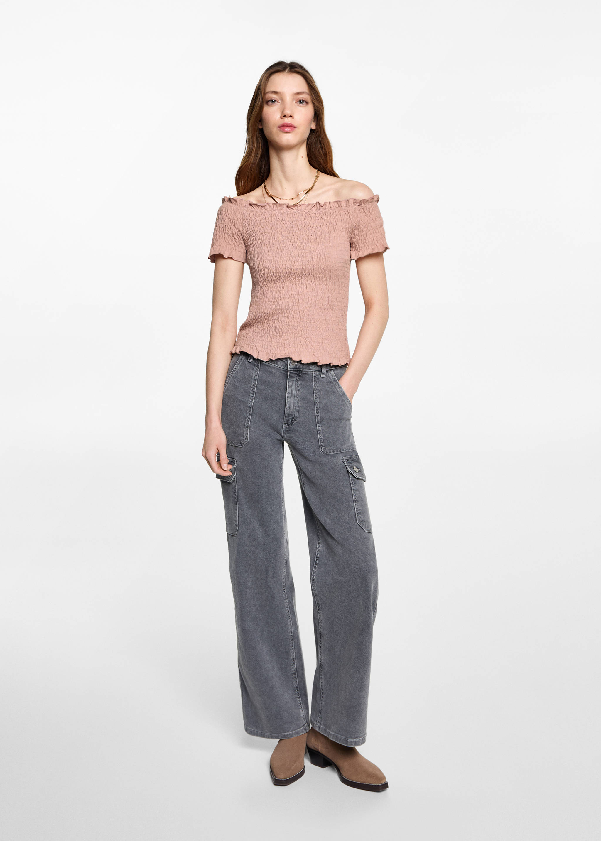 Ruched strapless top - General plane