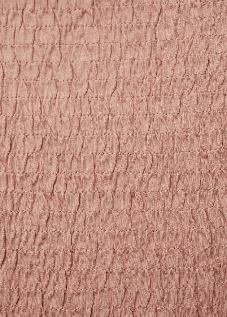 Ruched strapless top — Pale Pink
