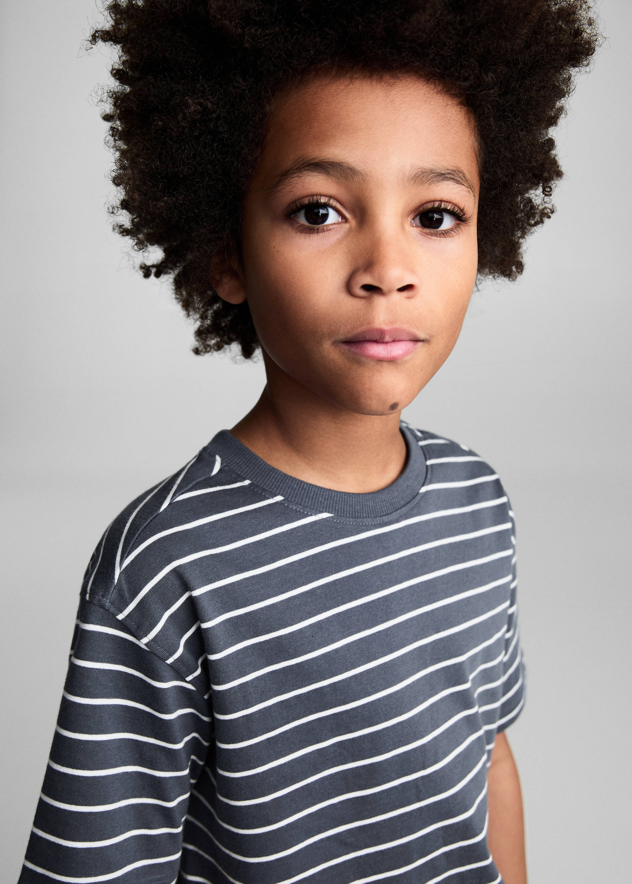 Striped cotton T-shirt - Details of the article 1