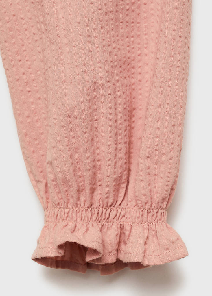 Textured cotton blouse — Pastel Pink