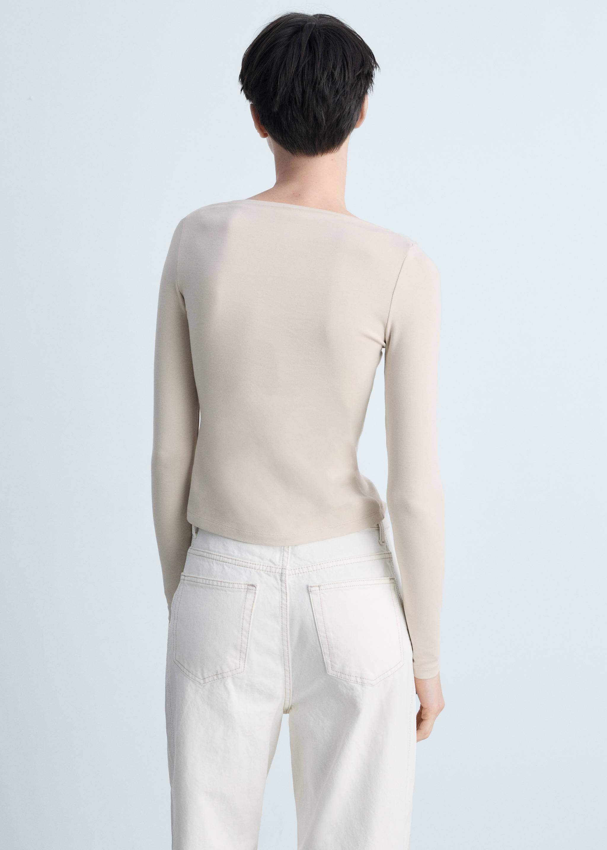 T-shirt col bateau coton - Verso de l’article