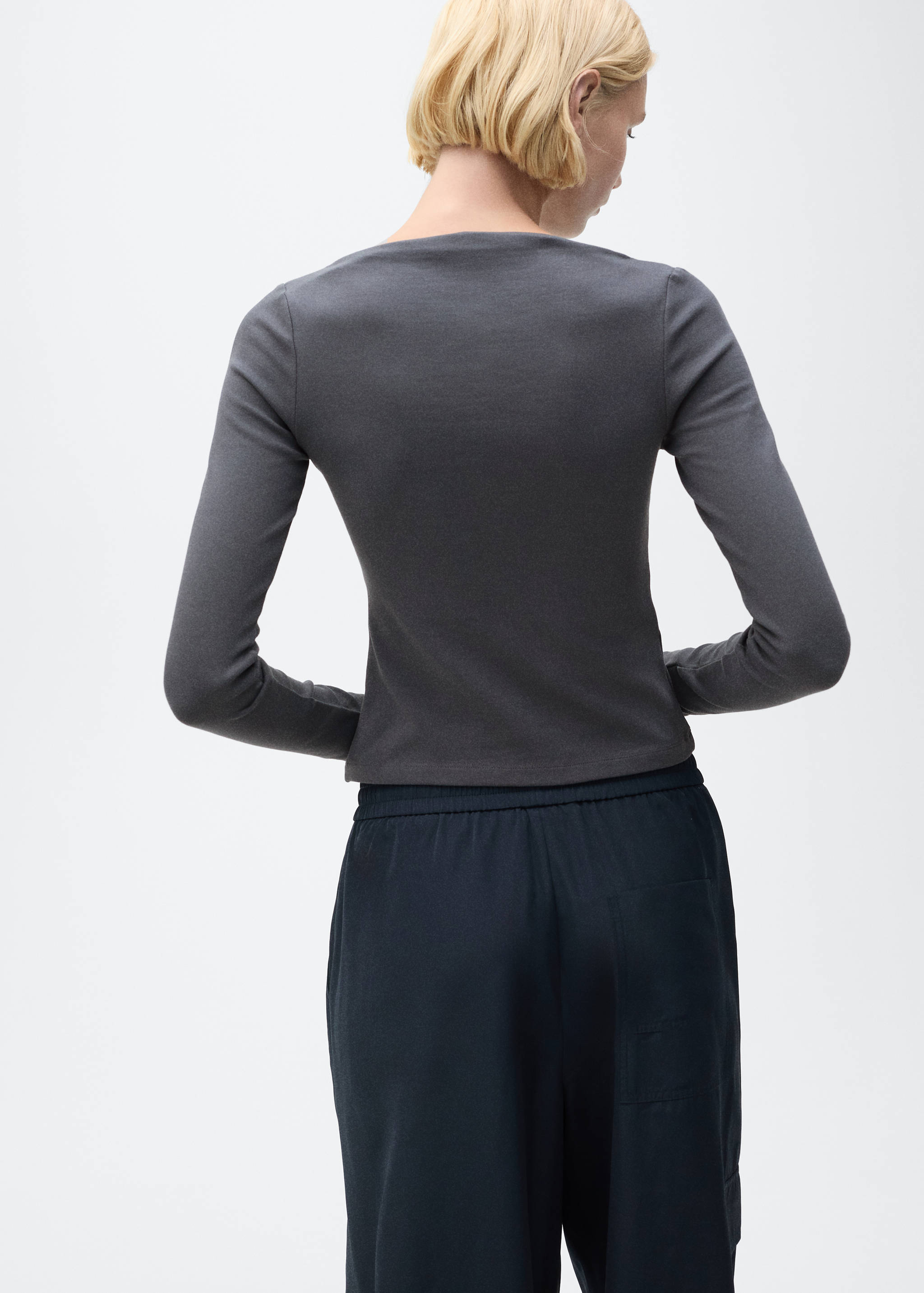 T-shirt col bateau coton - Verso de l’article