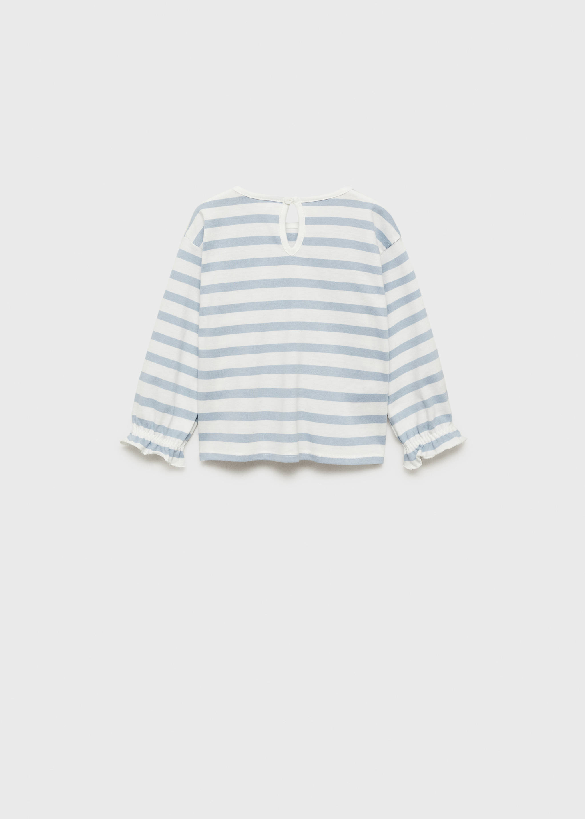 Striped cotton T-shirt - Reverse of the article