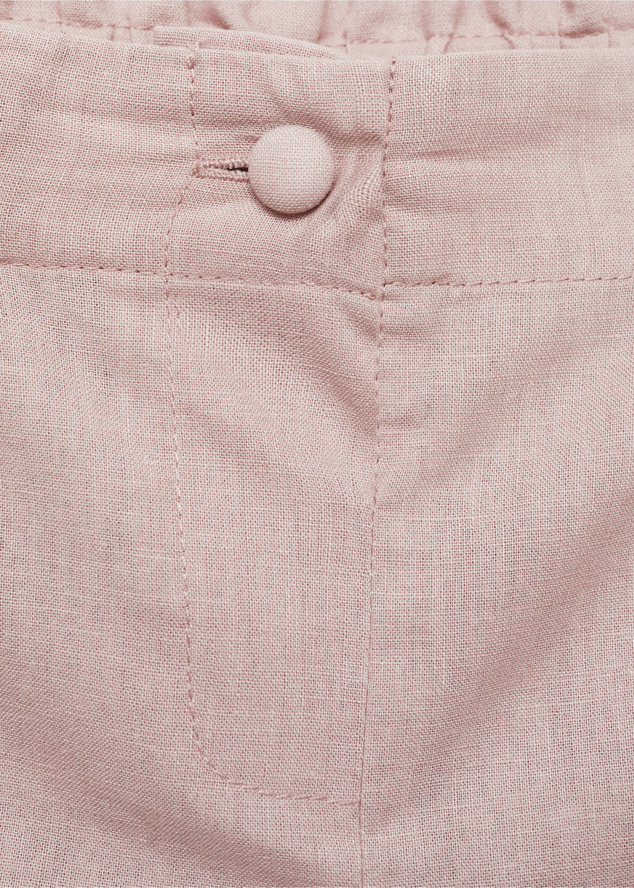 Pantalón lino - Detalle del artículo 8, Rosa. Ref: 87043634-00.