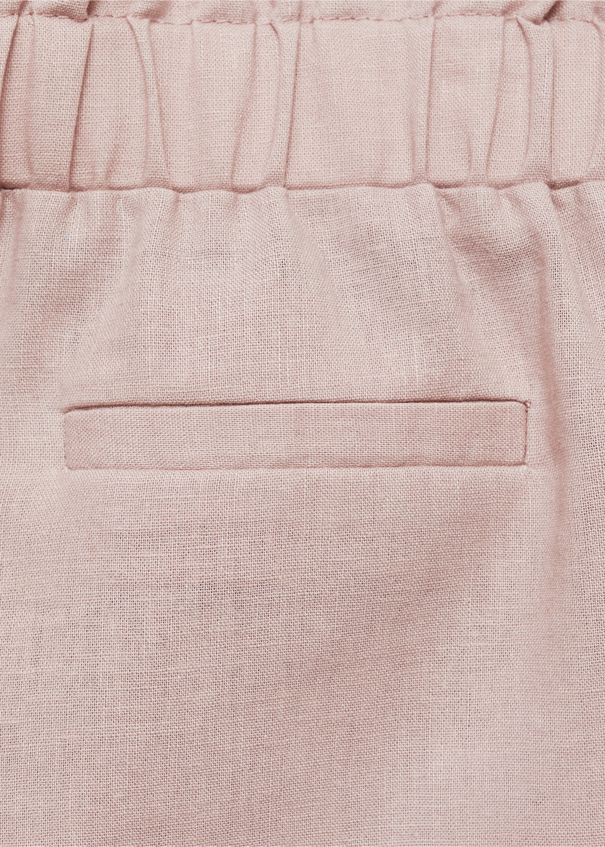 Pantalón lino - Detalle del artículo 0, Rosa. Ref: 87043634-00.