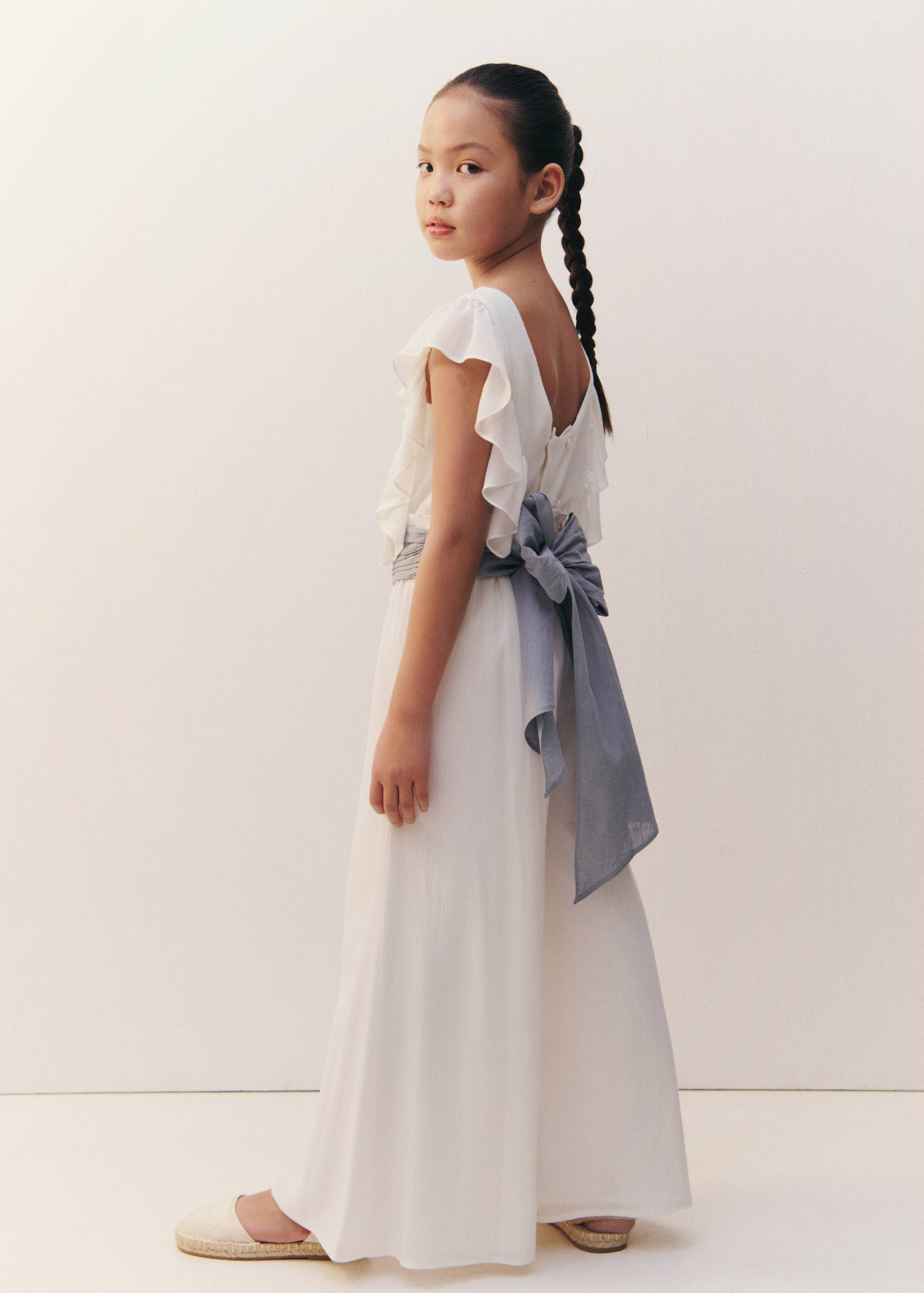 花边长款连身裤 - null