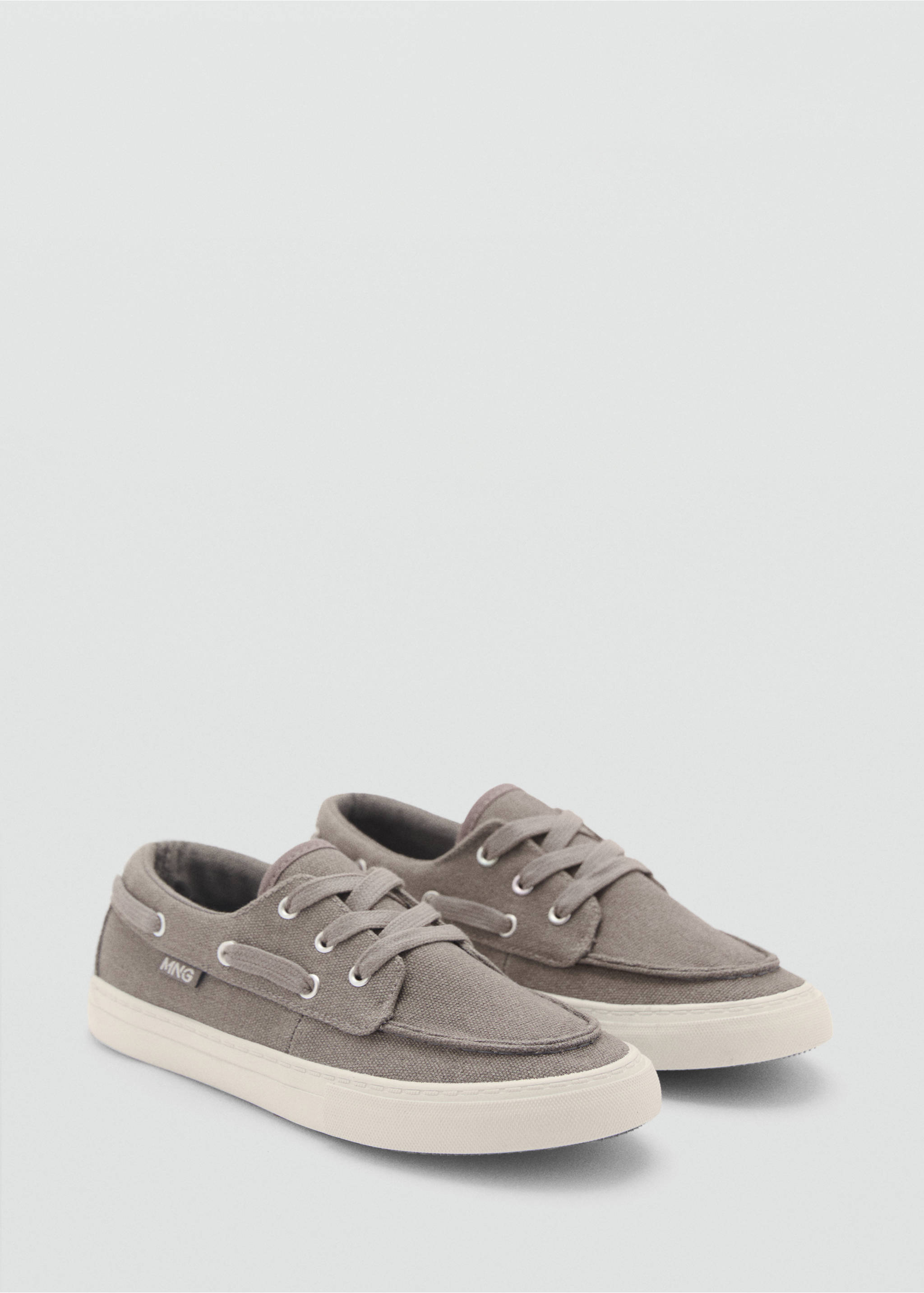 Nautical lace-up shoes - Medium plane, Grey. Ref: 87043639-00.