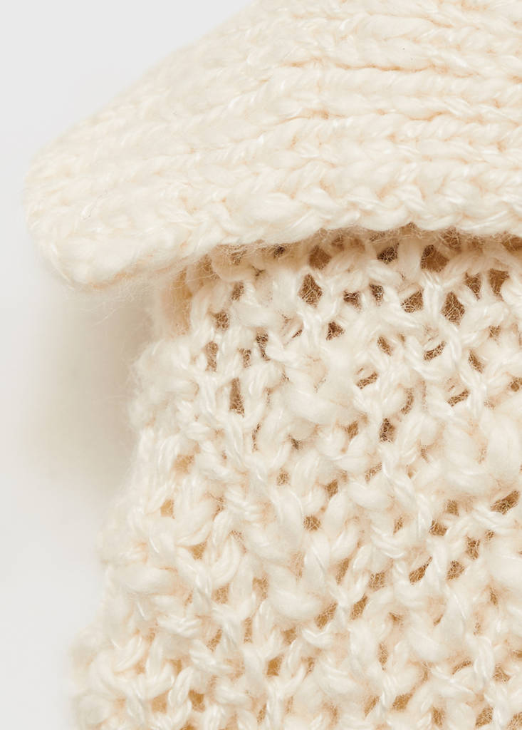 Knitted button cardigan — Sand