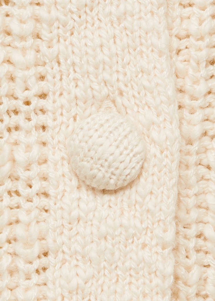Knitted button cardigan — Sand