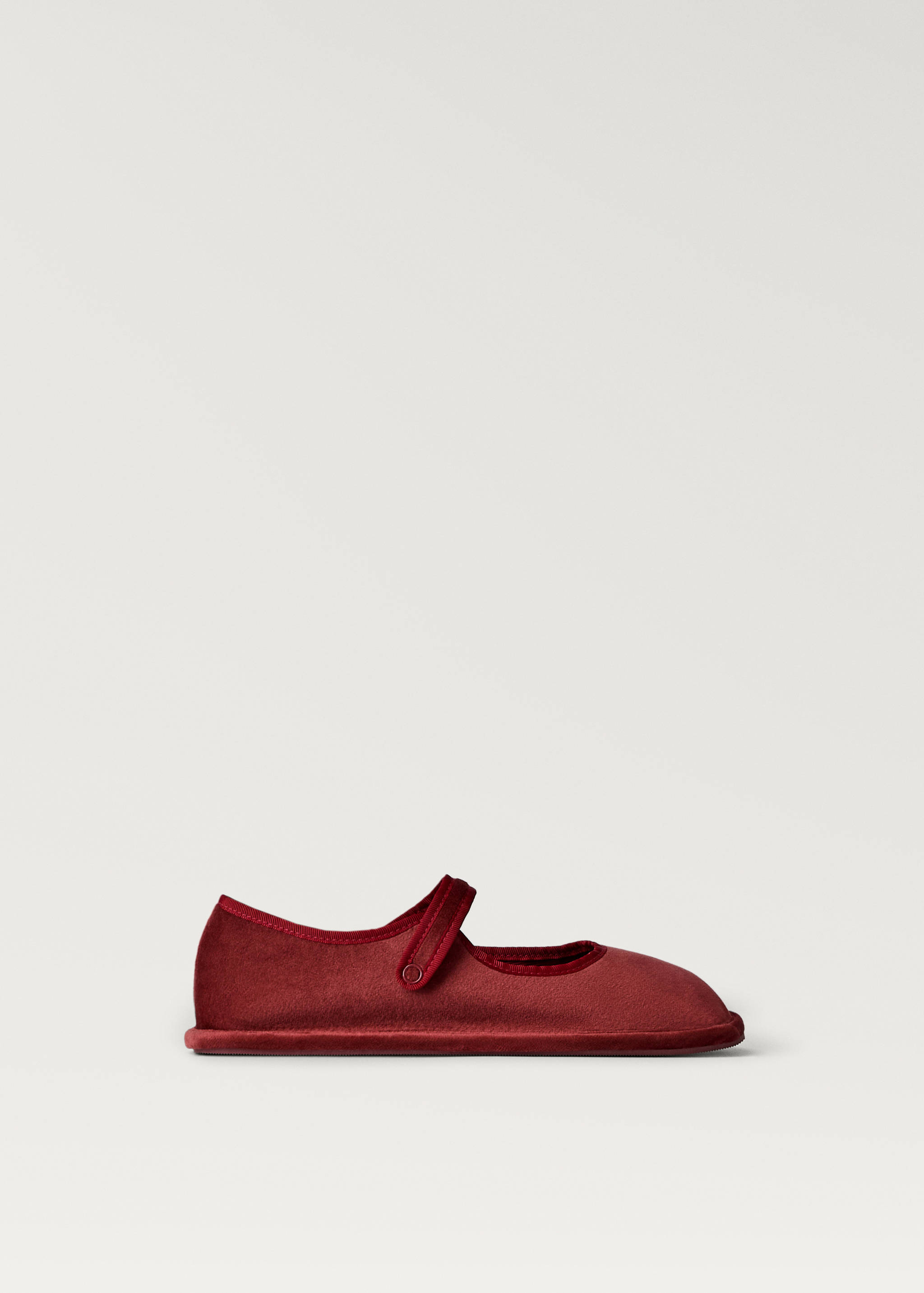 Velour ballet flats with buckle detail - Article without model