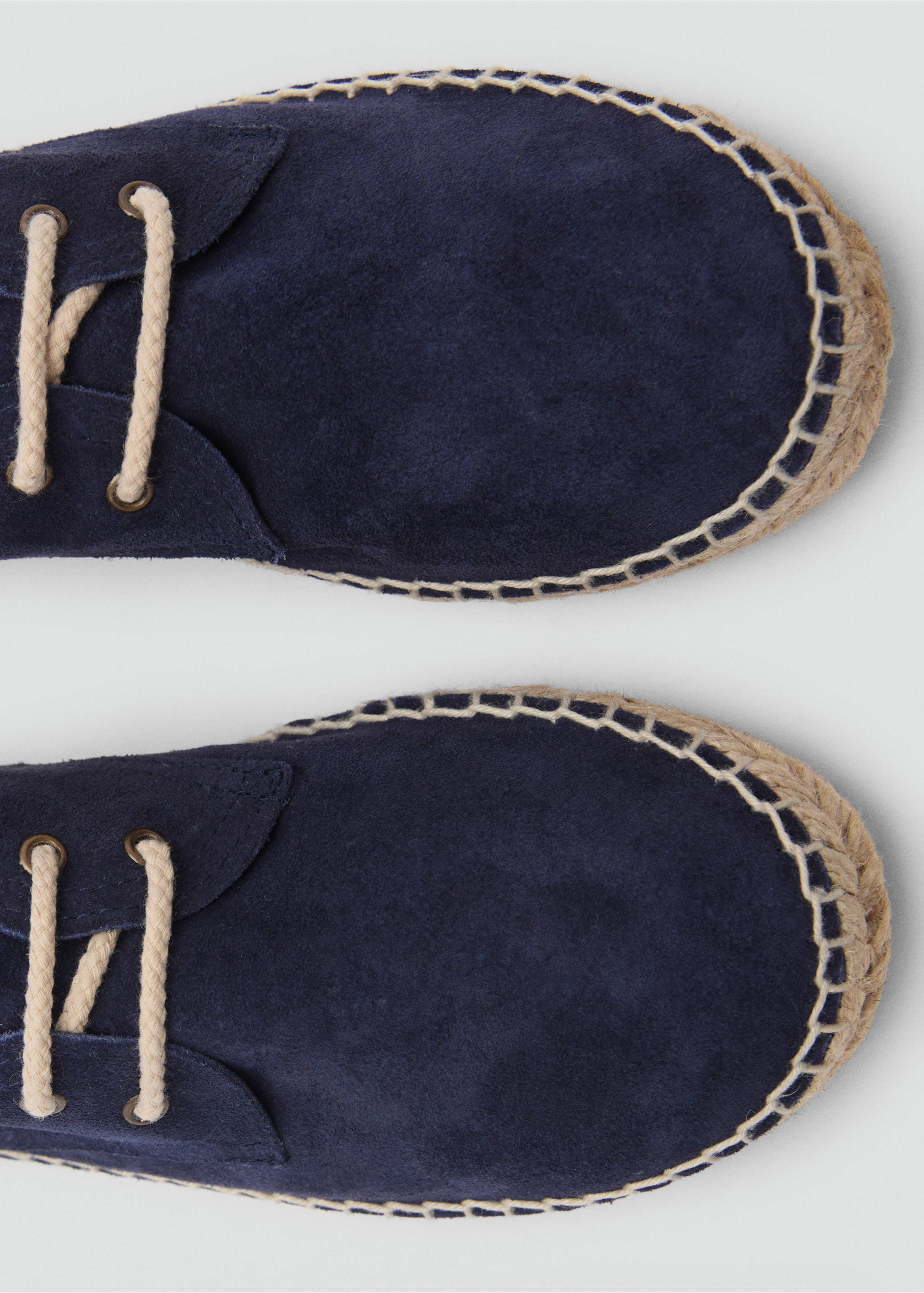 Laces suede espadrilles - Details of the article 1, Blue. Ref: 87043654-00.