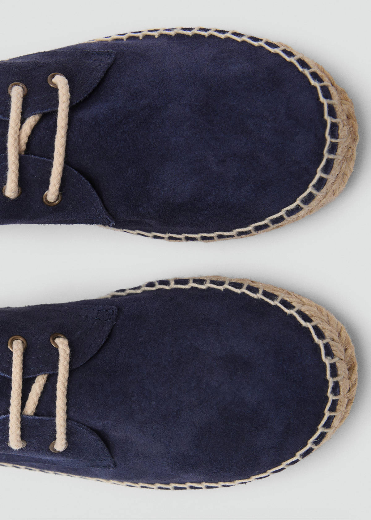Laces suede espadrilles — Blue