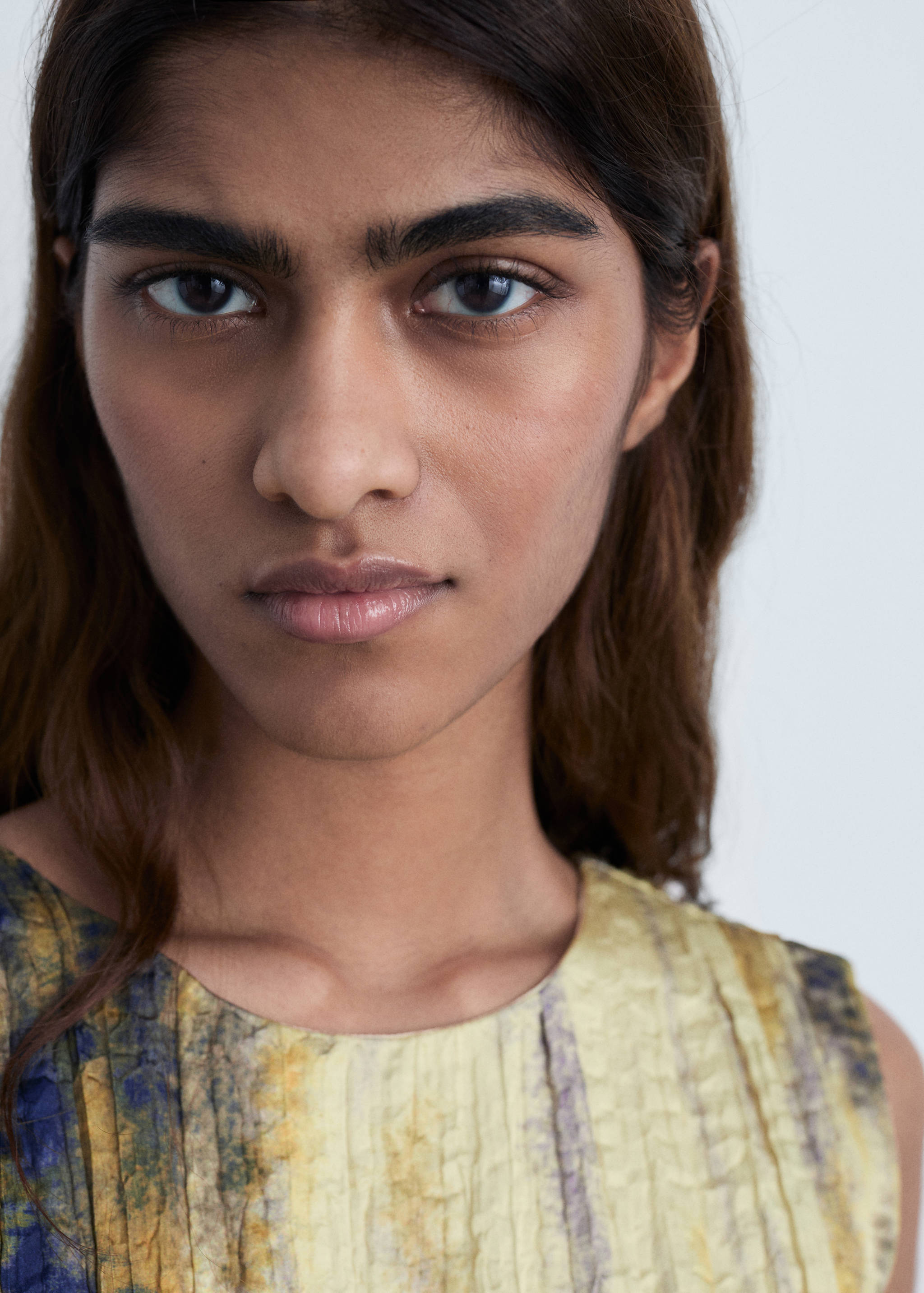 Long satin textured jumpsuit - Details of the article 1