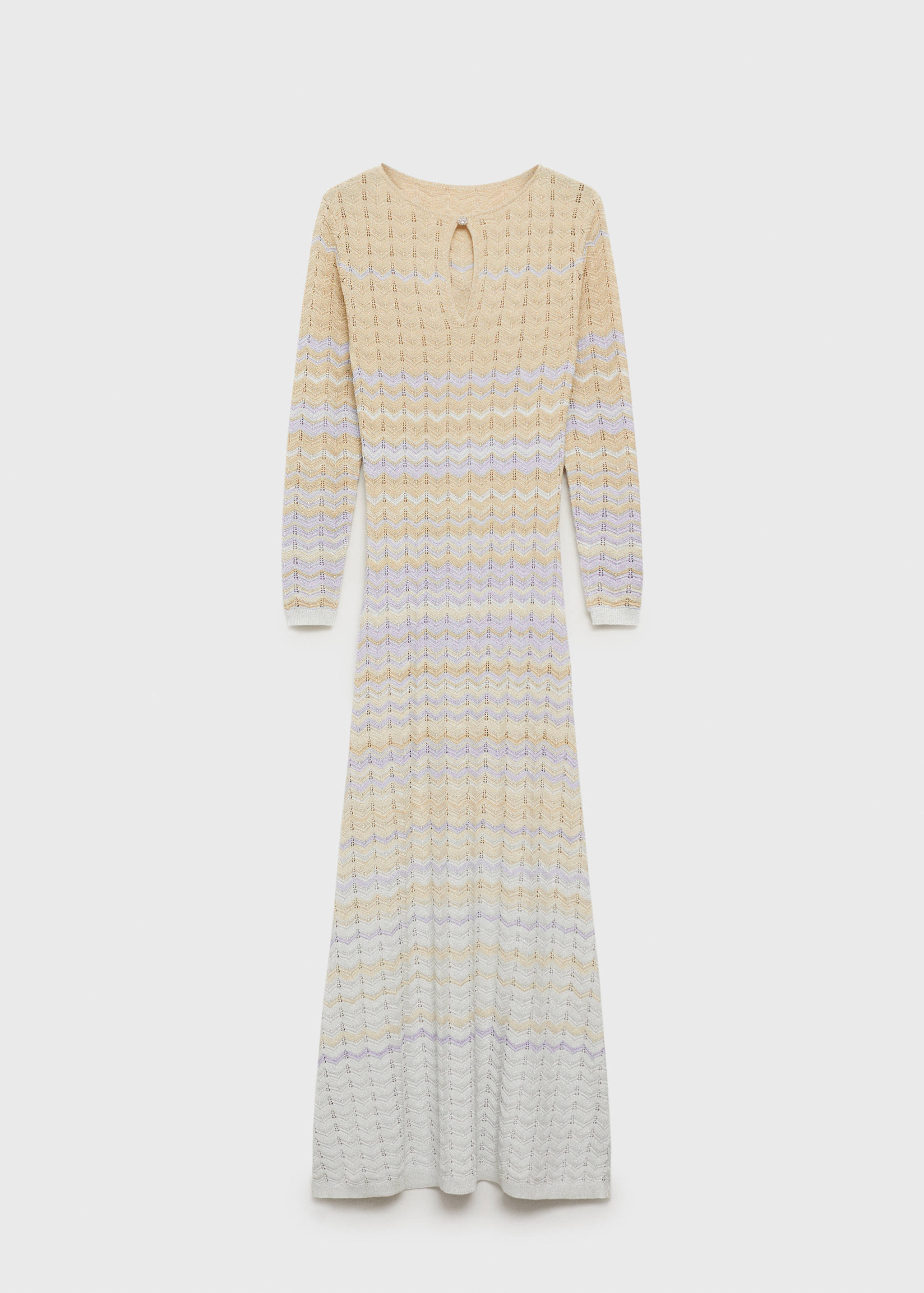 Openwork knitted dress with opening - Article without model