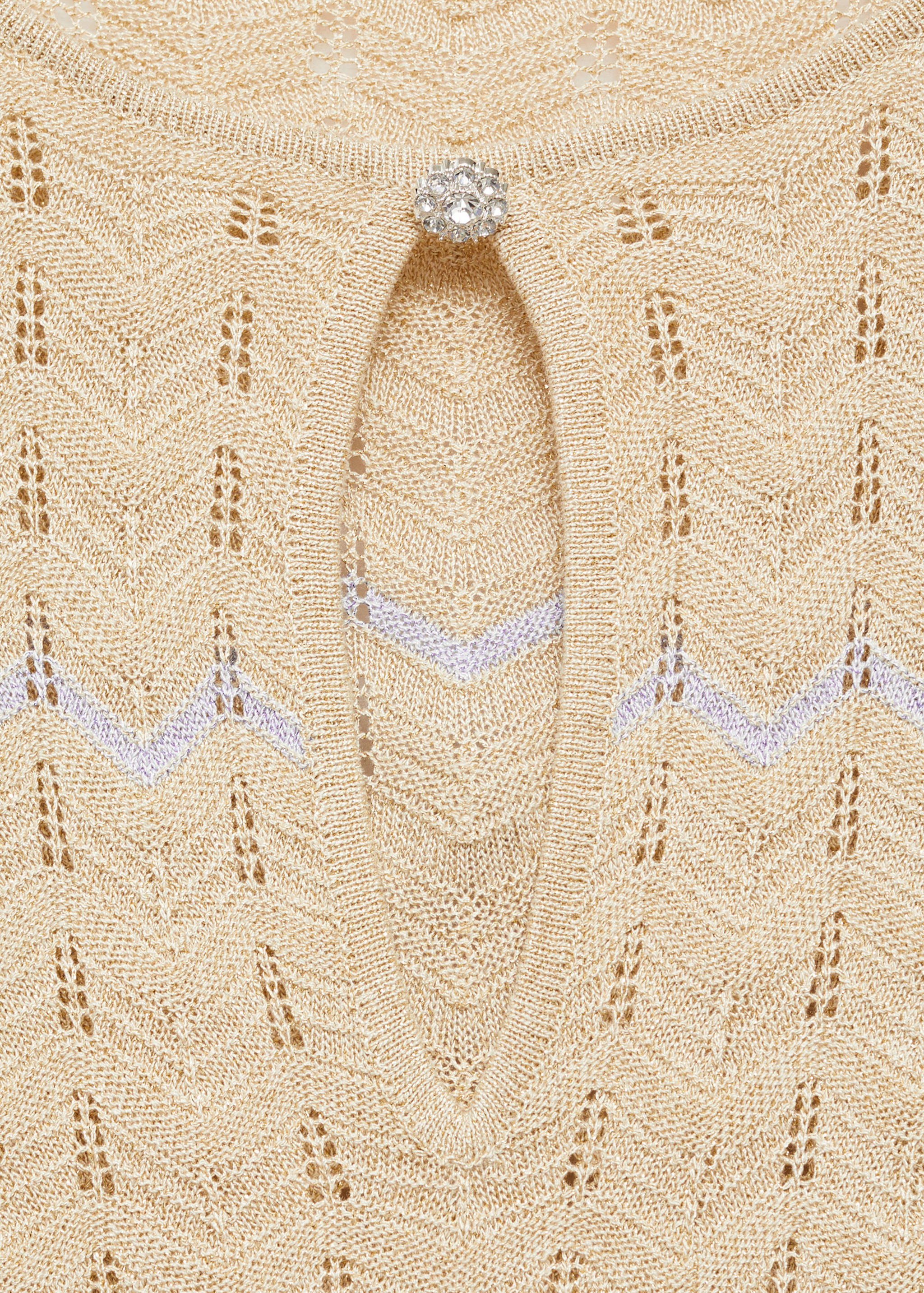 Openwork knitted dress with opening - Details of the article 8