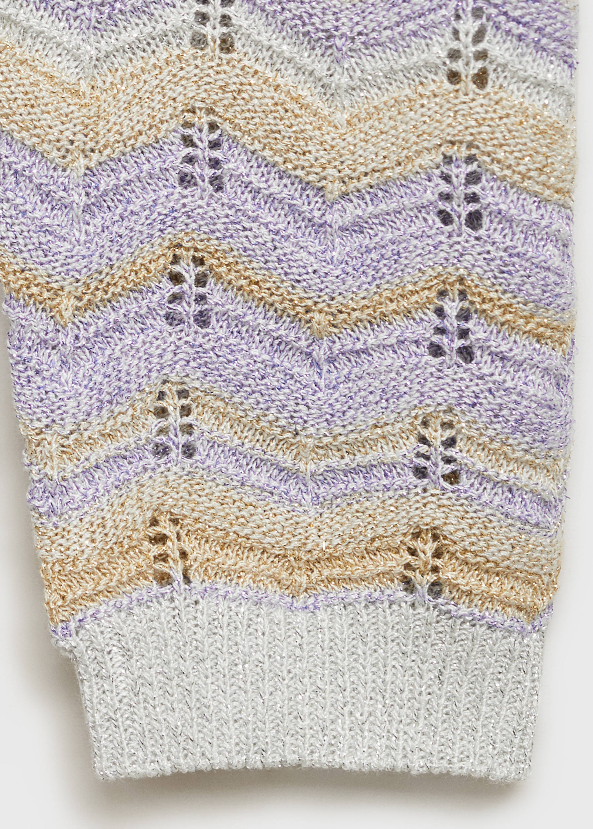 Openwork knitted dress with opening - Details of the article 0