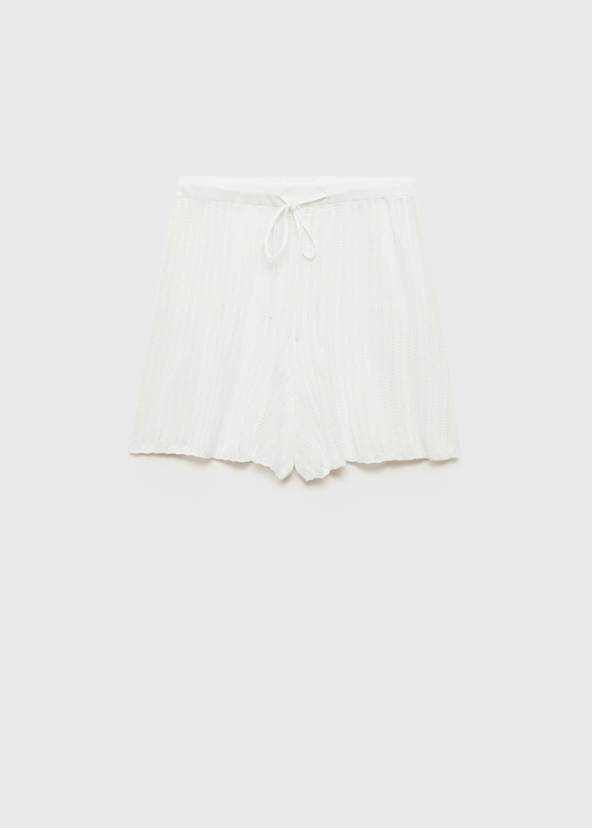Ajur örgü detaylı pijama şort - Modelsiz ürün