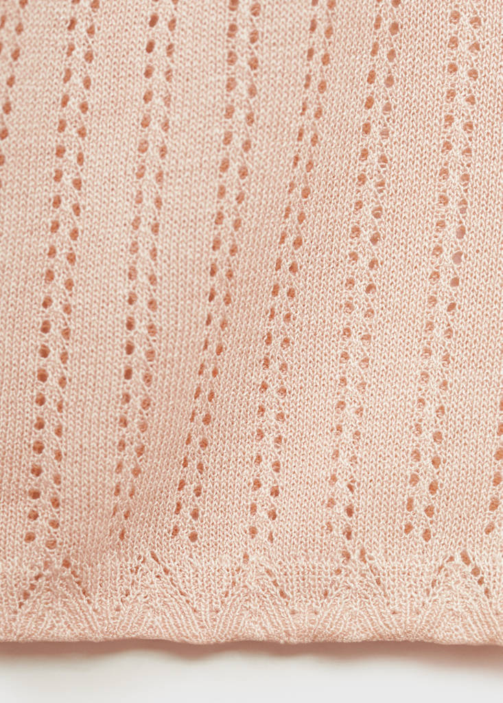 Pyjama shorts with pointelle detail — Salmon