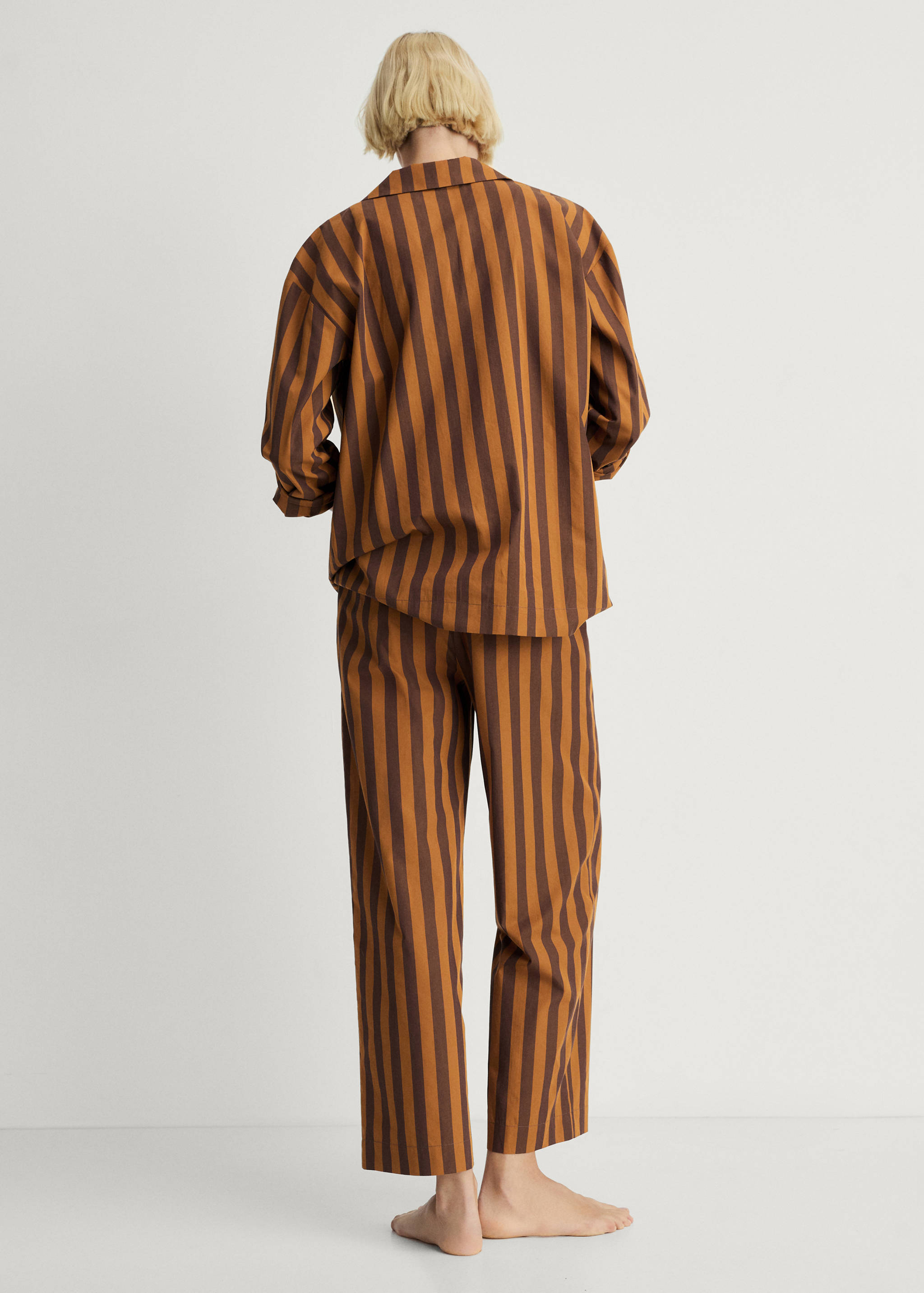 Woven two-tone striped trousers - Reverse of the article