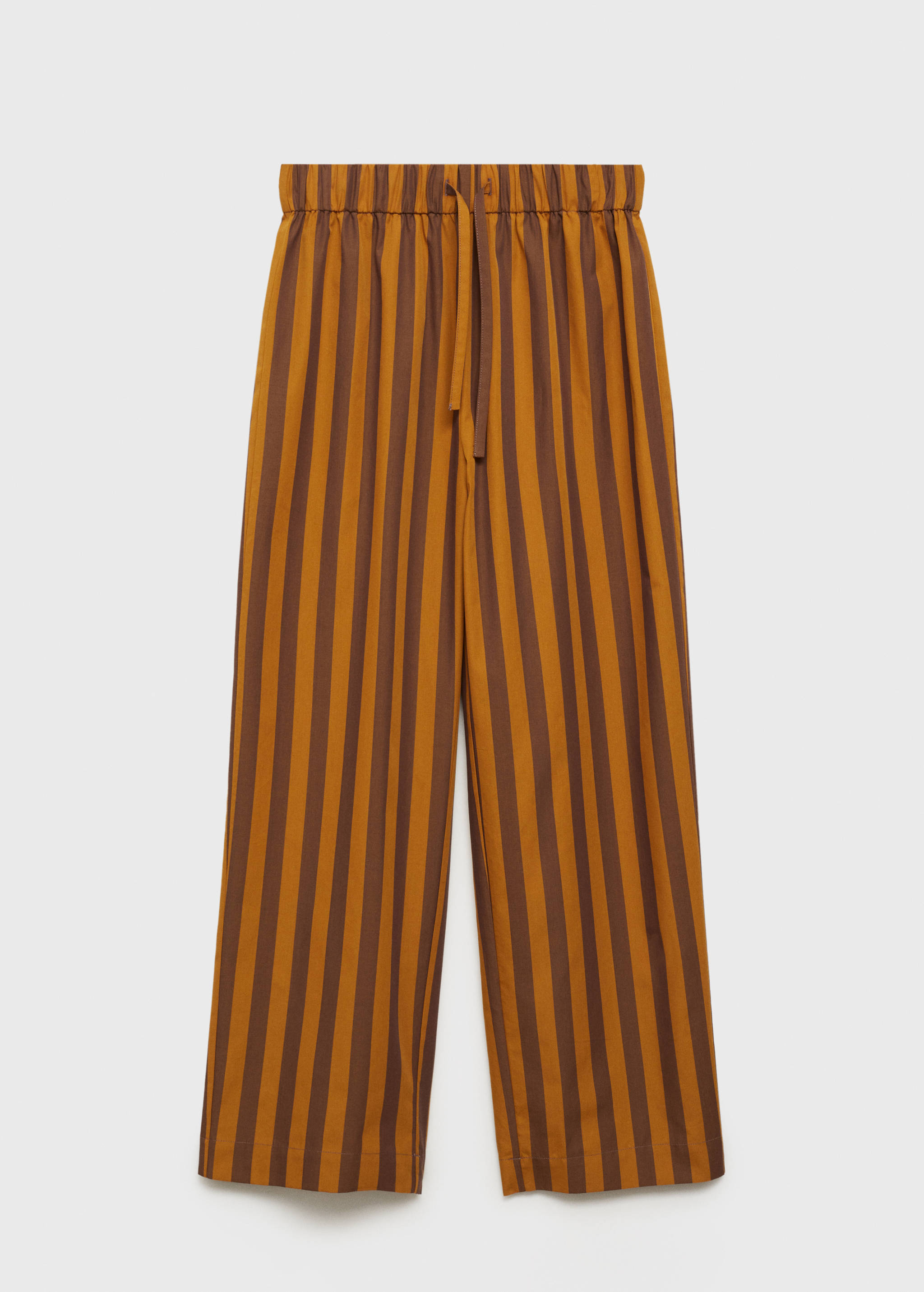 Woven two-tone striped trousers - Article without model