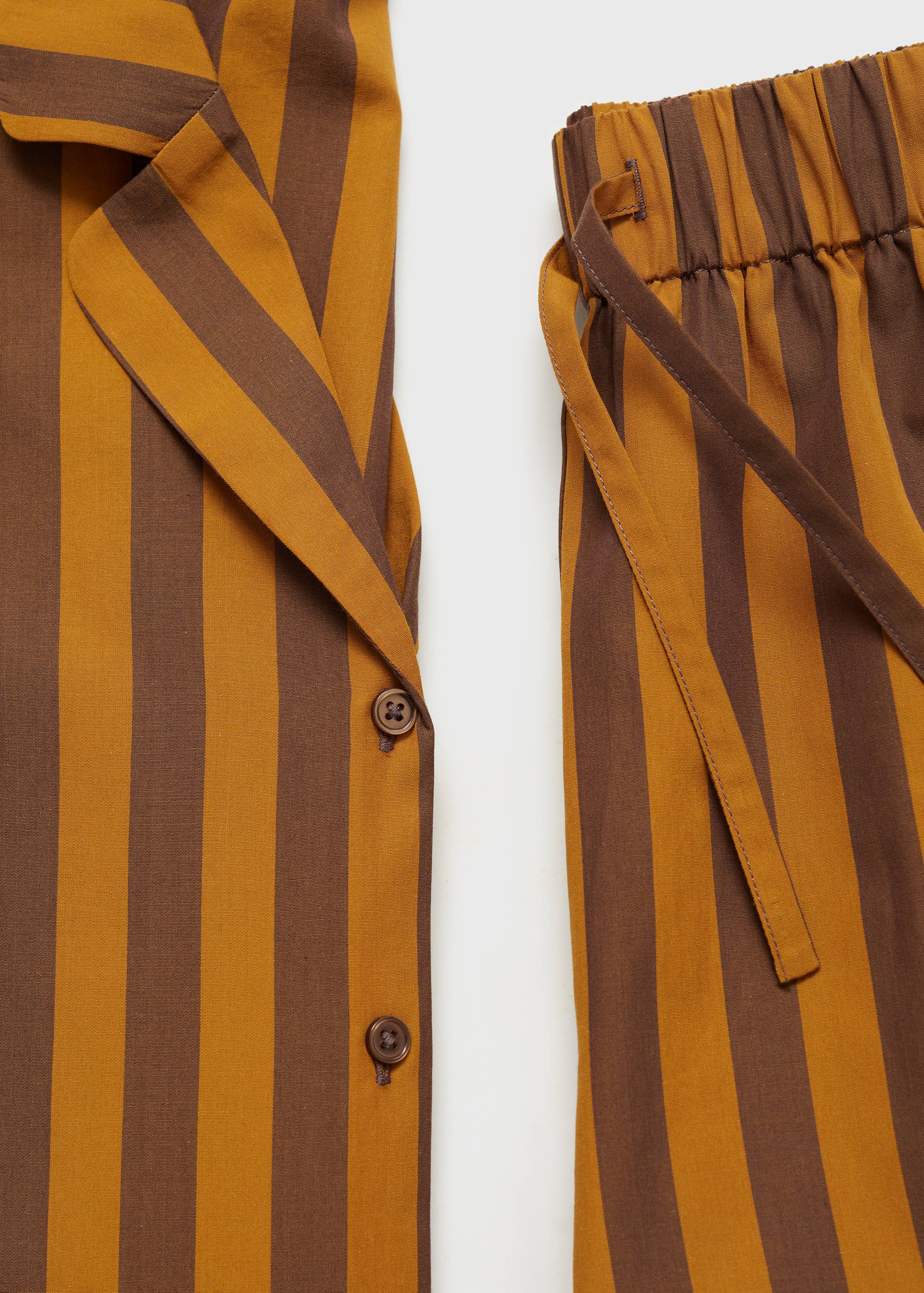 Woven two-tone striped trousers - Details of the article 0