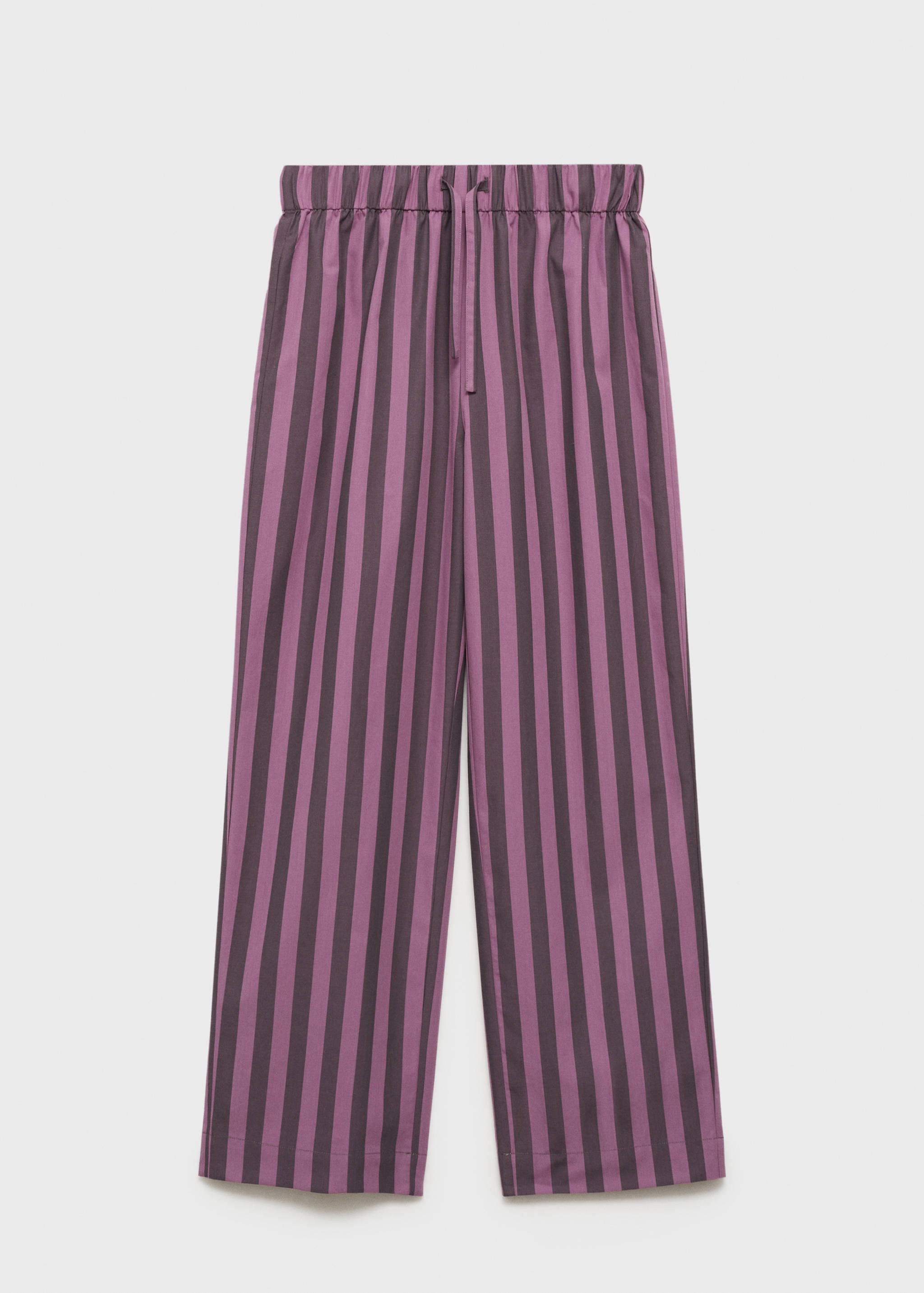 Woven two-tone striped trousers - Article without model