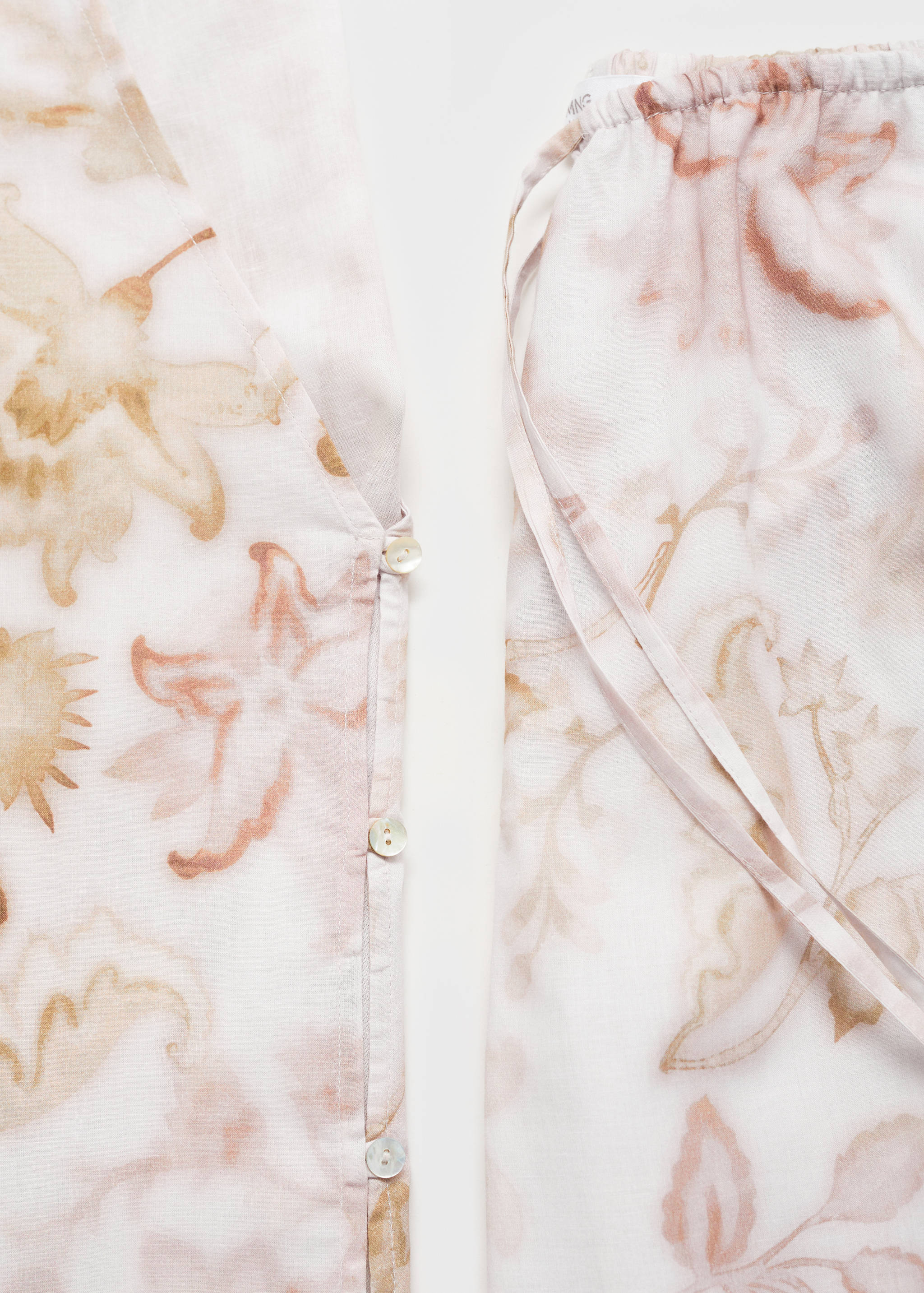 Pantalons pijama detall floral - Detall de l'article 0